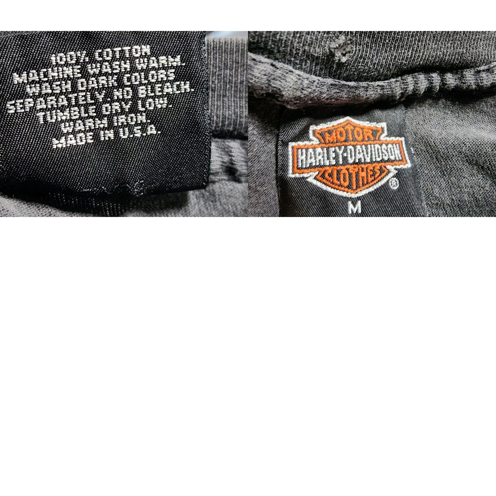 Harley Davidson VINTAGE Harley-Davidson T-Shirt Mens M 1980s Black 100% Cotton Crew Neck Short Sleeve Logo Graphic Print 90s Biker Motorcycle Distressed) Size US M / EU 48-50 / 2 - 8 Thumbnail