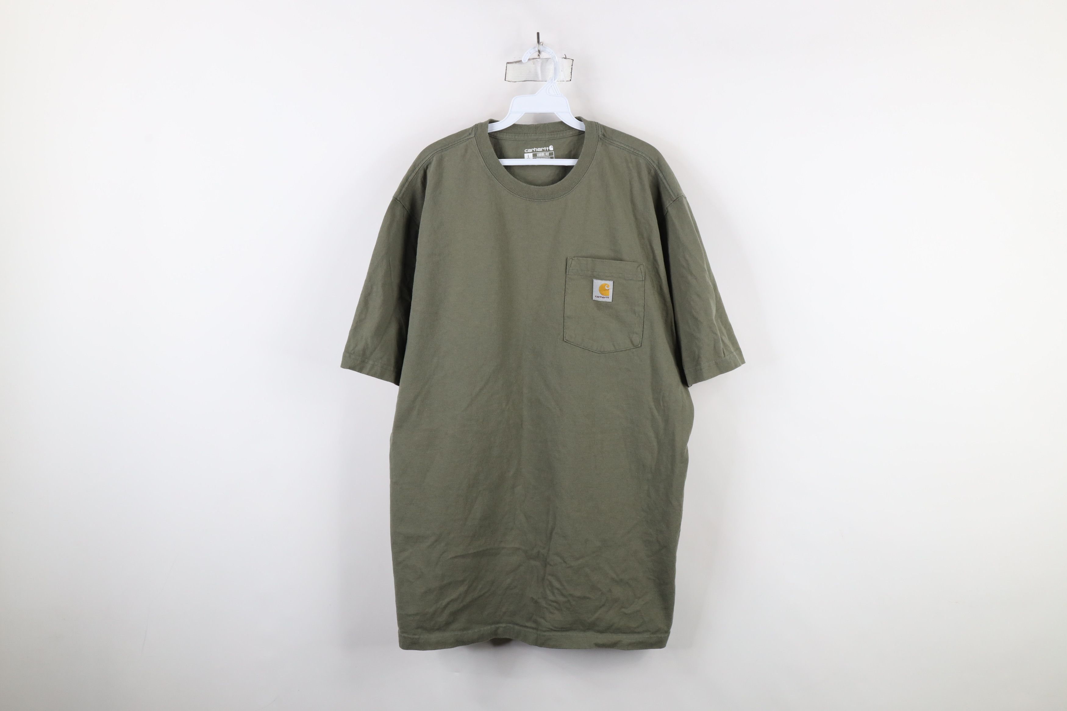 Carhartt × Vintage Vintage Y2K Carhartt Loose Fit Pocket T-Shirt Olive Green Size US L / EU 52-54 / 3 - 1 Thumbnail