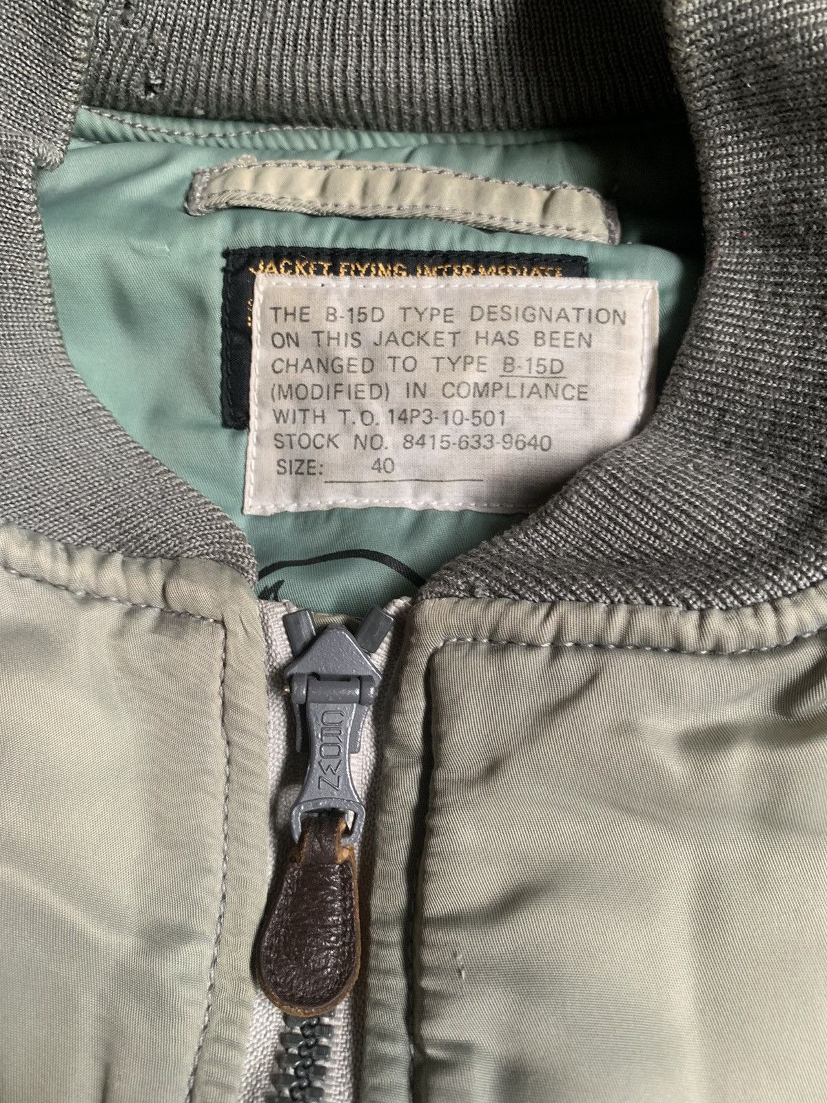 Japanese Brand Vintage Sunfade 50s Buzz Ricksons B15-D MOD Bomber Jacket Size US L / EU 52-54 / 3 - 3 Thumbnail