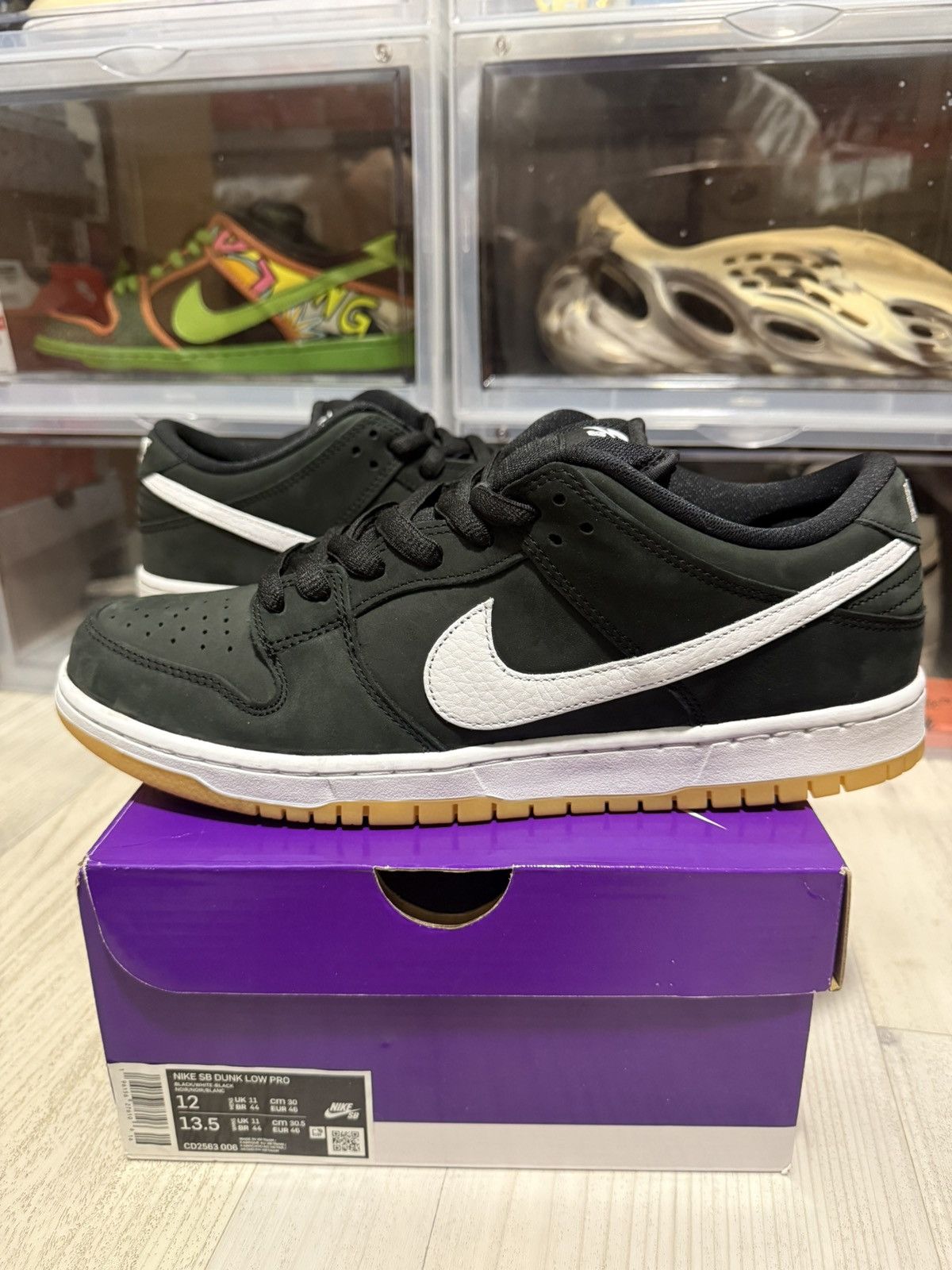 Nike SB Nike SB Dunk Low Pro Black Gum Size US 12 / EU 45 - 1 Thumbnail