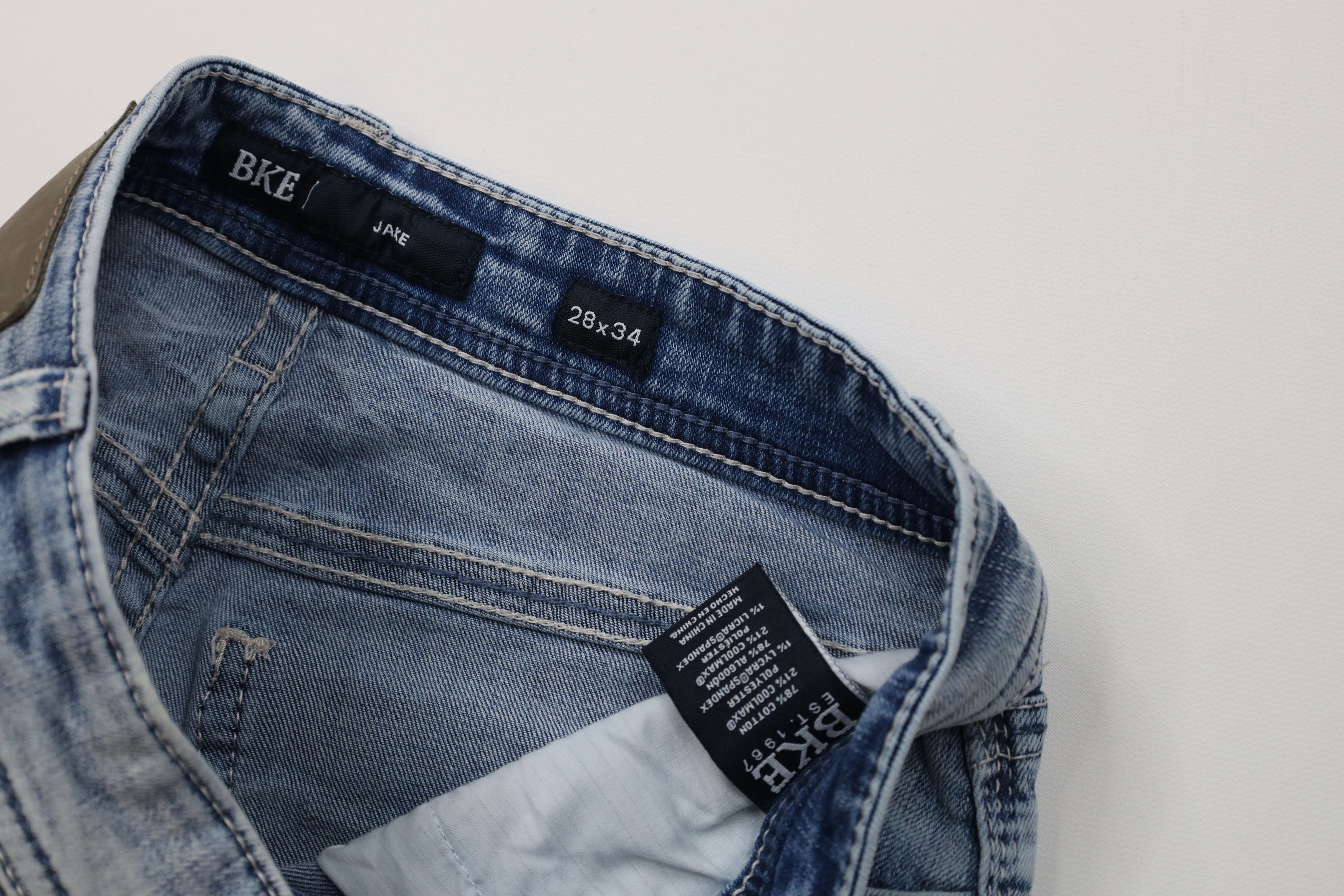 Vintage Buckle BKE Stretch Jake Bootcut Denim Jeans Light Wash Size US 28 / EU 44 - 8 Thumbnail