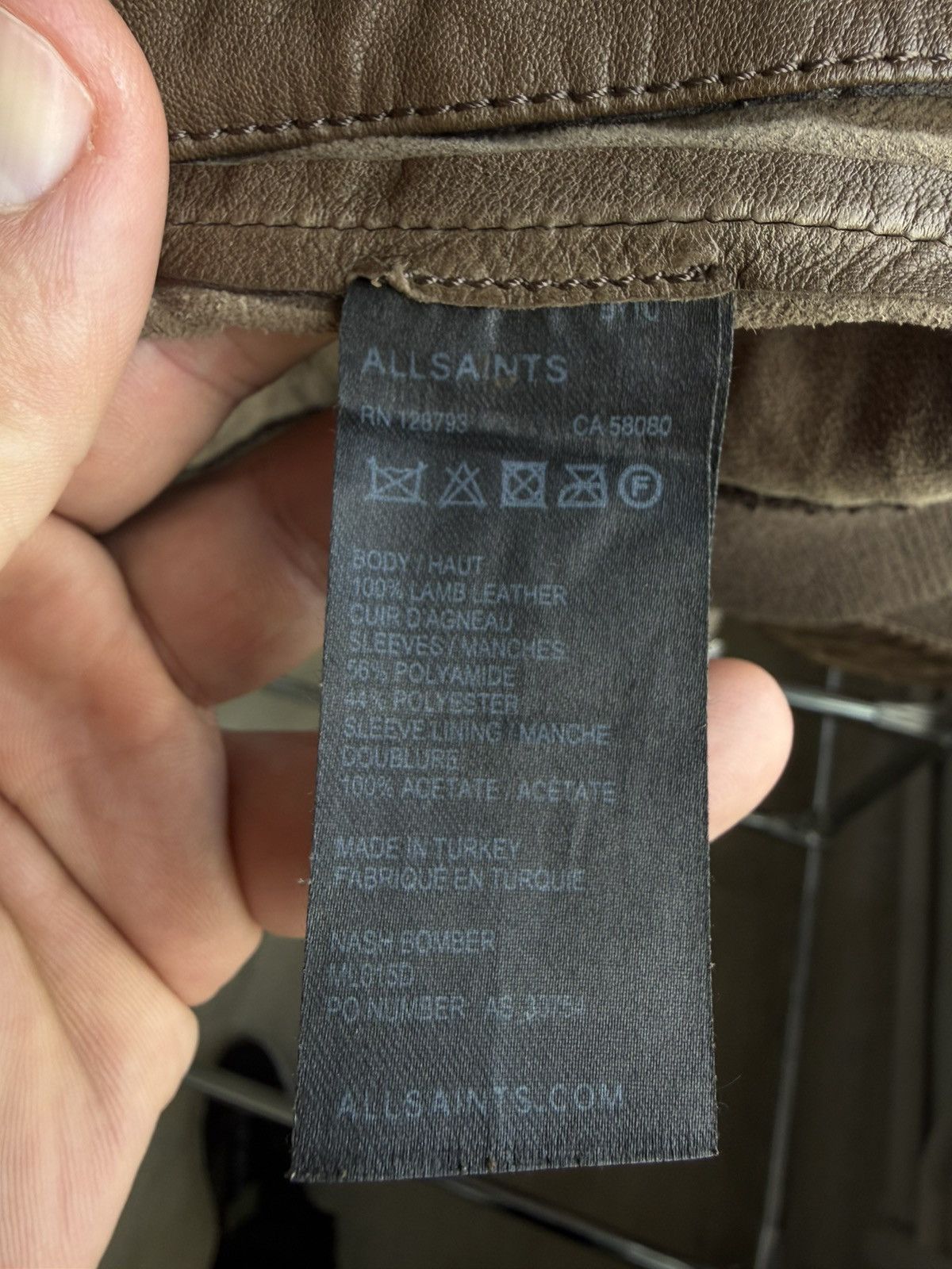 Allsaints ALLSAINTS LAMB LEATHER jacket Nash Bomber Brown men’s size L Size US L / EU 52-54 / 3 - 10 Thumbnail