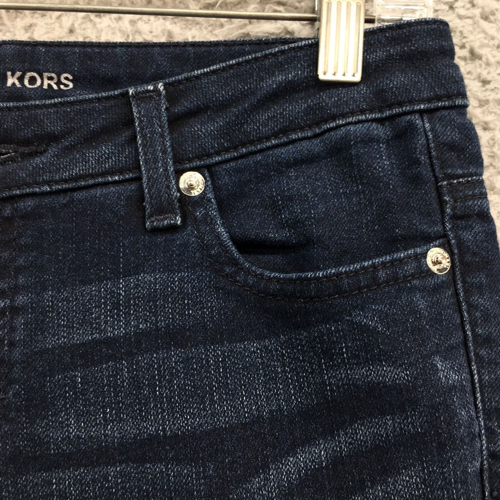 Michael Kors Michael Kors Skinny Jeans Women 4 Blue Denim Cotton Blend Zip Fly Jeans Distressed? No. 4 Size 27" / US 4 / IT 40 - 5 Thumbnail