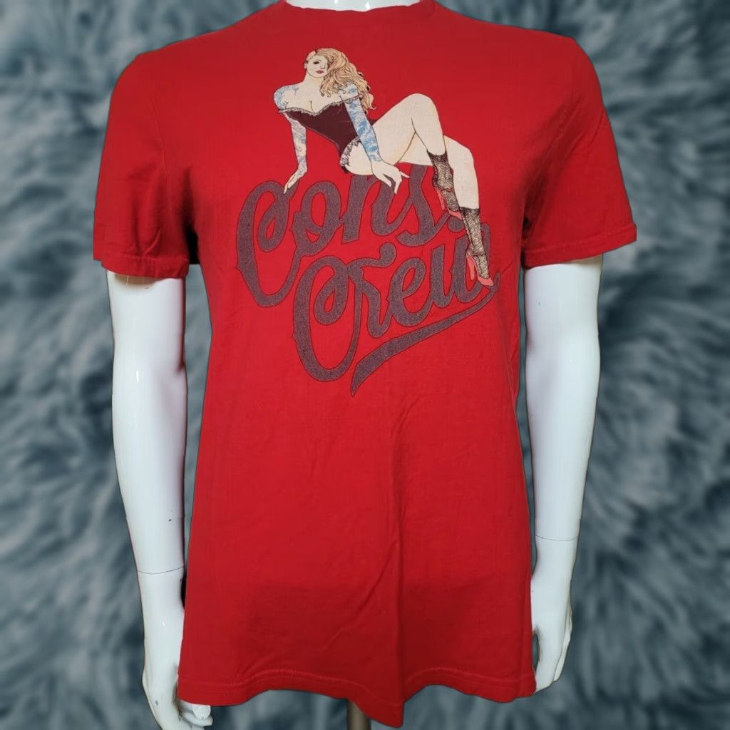 Converse Converse Retro Cons Crew T-Shirt Short Sleeve Men S Red Tattoo Punk Graphic Tee 100% Cotton Small Size United States? Size US S / EU 44-46 / 1 - 1 Thumbnail