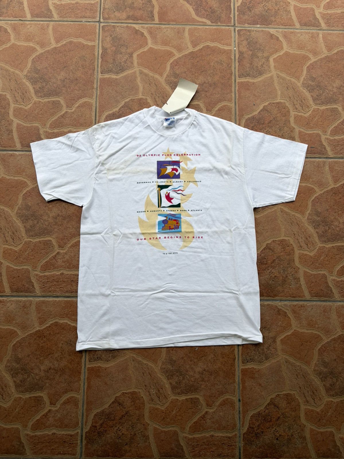 Hanes Deadstock NWT 1998 Atlanta olympics tshirt Size US L / EU 52-54 / 3 - 1 Thumbnail