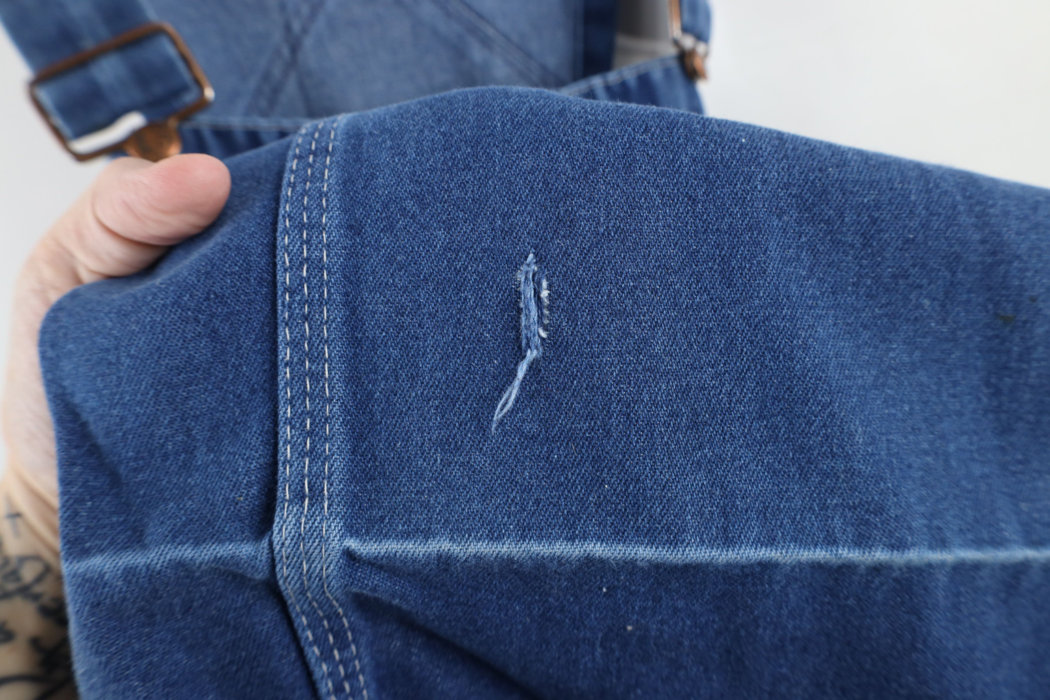 Big Mac × Vintage Vintage 90s Big Mac Faded Square Bak Denim Jean Overalls Size US 42 / EU 58 - 10 Thumbnail