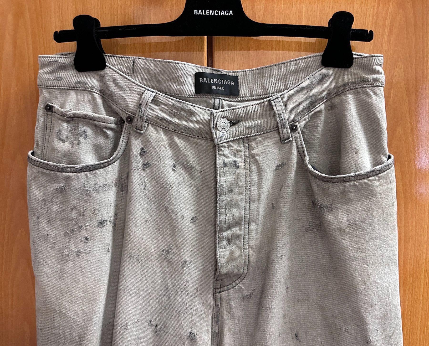 Balenciaga Balenciaga 22SS Super Destroyed Jeans in Light Grey Size US 32 / EU 48 - 3 Thumbnail