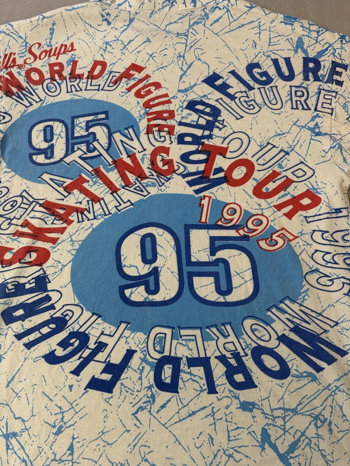 Fruit Of The Loom VTG T-shirt 1995 World Figure Skating AOP Tee - L Size US L / EU 52-54 / 3 - 5 Thumbnail