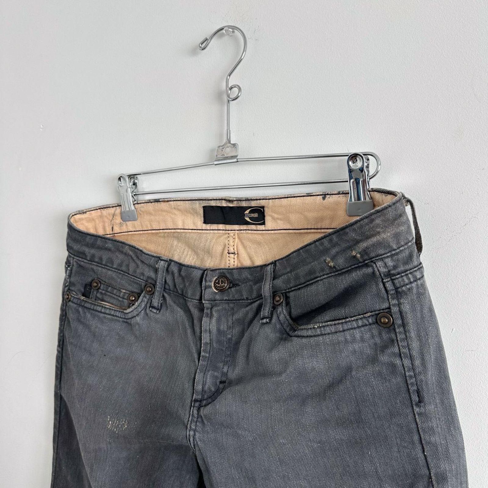 Just Cavalli Vintage Just Cavalli Distressed Jeans in Faded Grey - Unisex Size US 30 / EU 46 - 3 Thumbnail