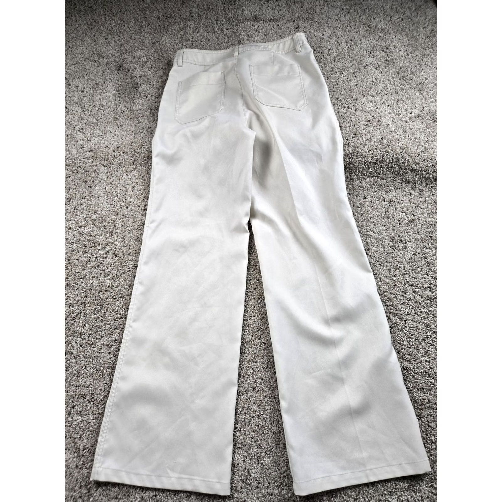Uniqlo Uniqlo U Chino Pants Womens 8 Beige Wide Leg Twill High Rise 30X32 Pants Size 30" / US 8 / IT 44 - 7 Thumbnail