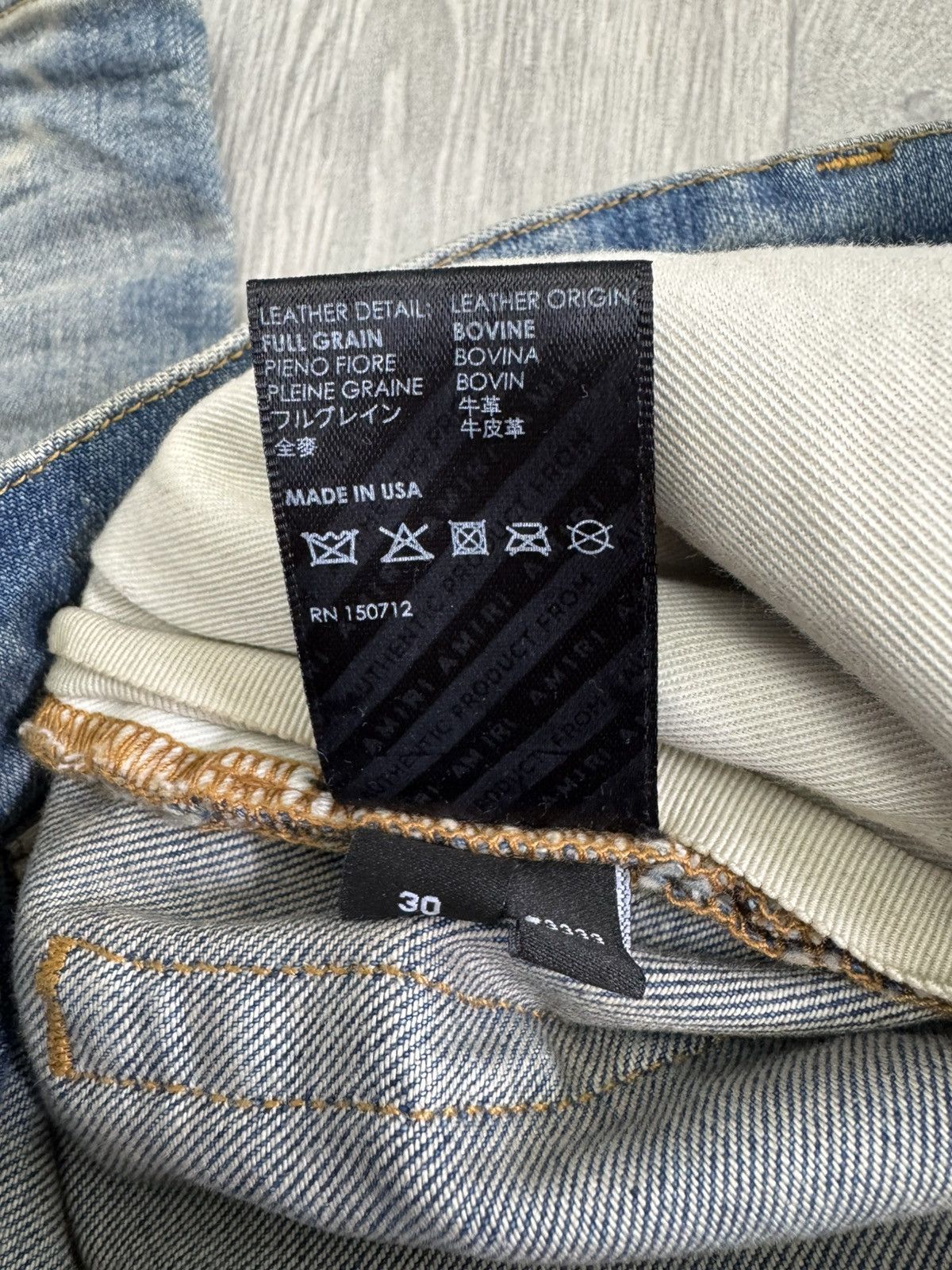 Amiri Amiri Clay Indigo Appliqué Logo Jeans Size US 30 / EU 46 - 12 Thumbnail