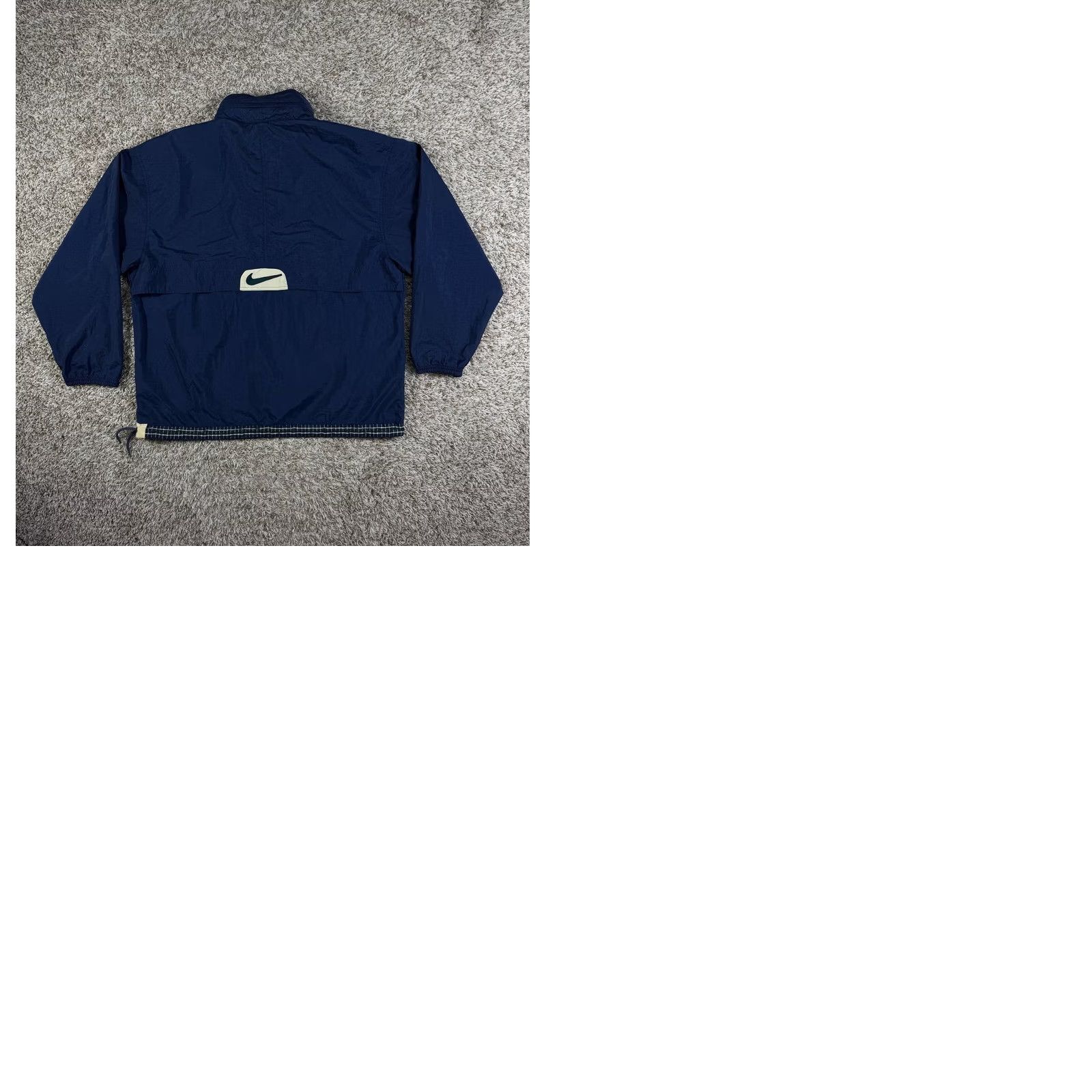 Nike VINTAGE Nike Windbreaker Jacket Navy 90s Nylon Large Men's Size US L / EU 52-54 / 3 - 9 Thumbnail