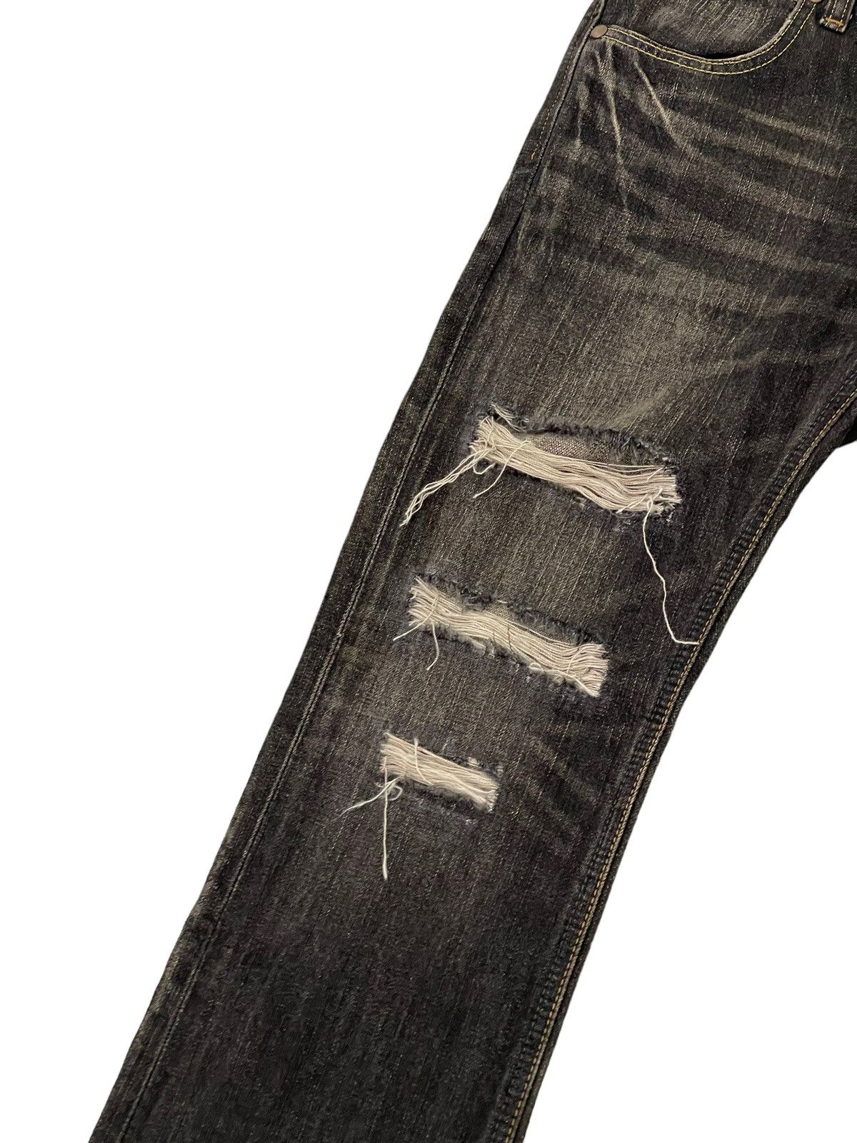 Japanese Brand Flare Jeans Wrangler Faded Distress Boot Cut 7🟦2 Size US 29 - 6 Thumbnail