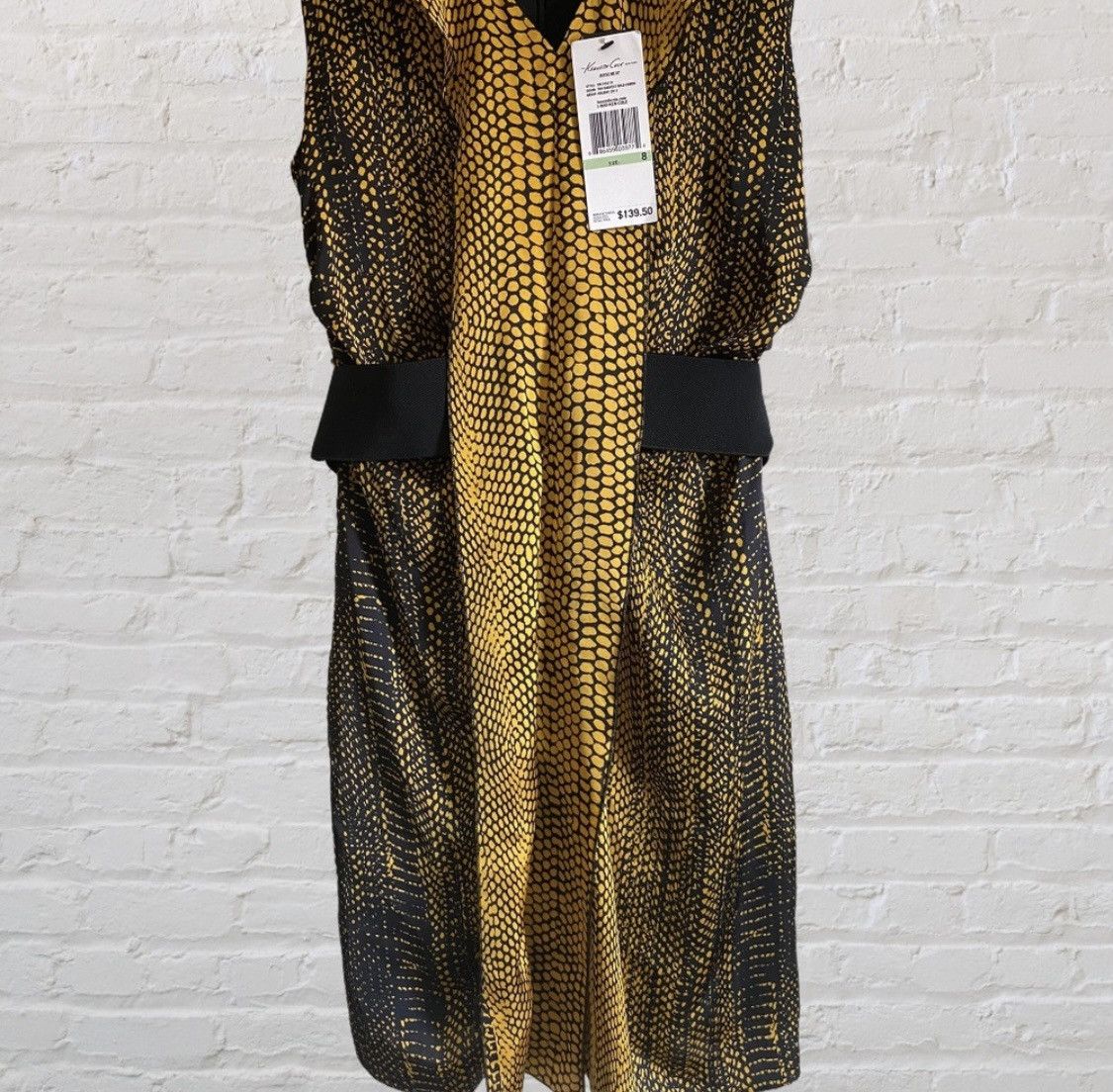 Kenneth Cole KENNETH COLE BLACK GOLD SNAKE PRINT FRONT BELTED DRESS Size M / US 6-8 / IT 42-44 - 11 Thumbnail