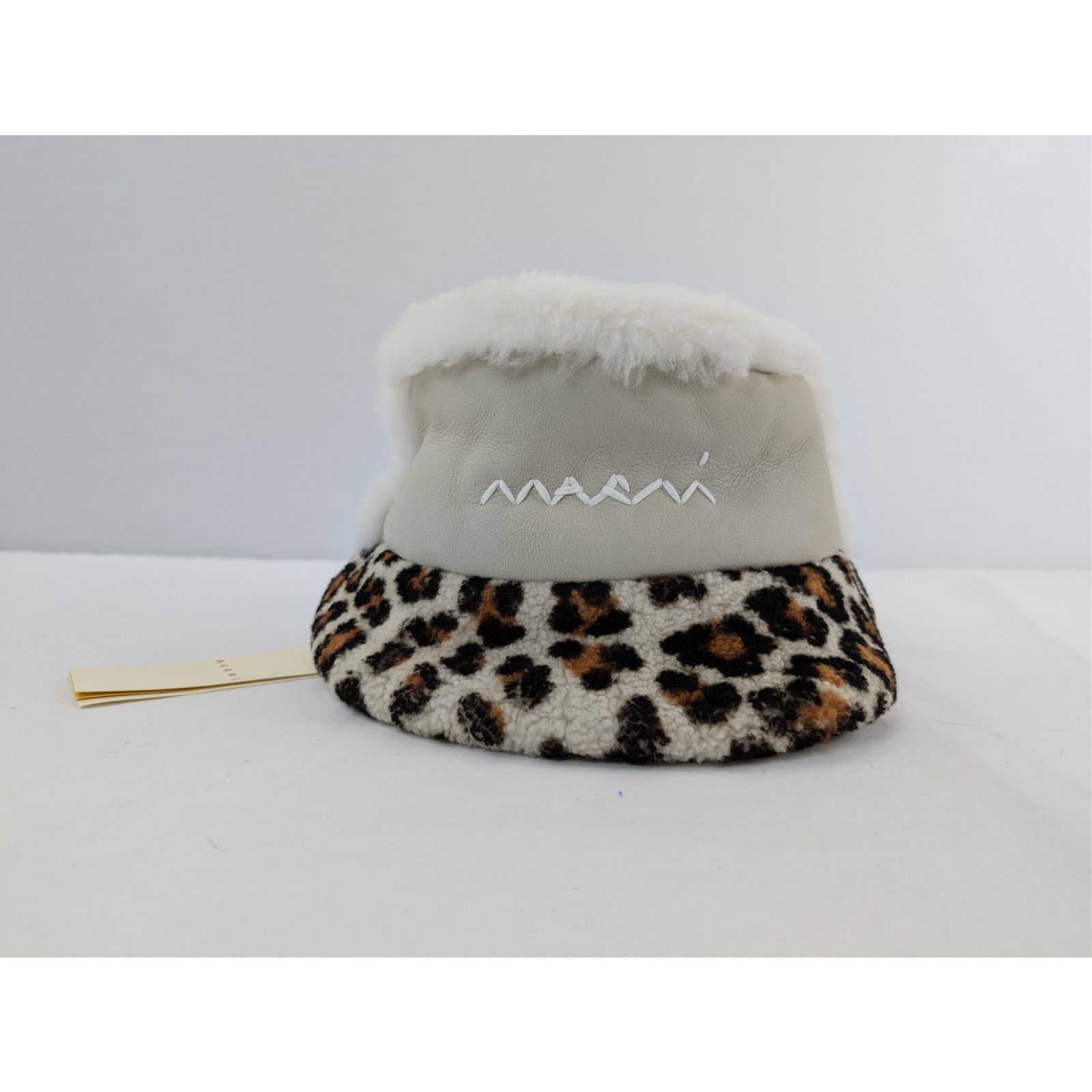 Marni o1rshd1 Size: L / Shearling Leopard Print Bucket Cap / Hat Size ONE SIZE - 2 Thumbnail