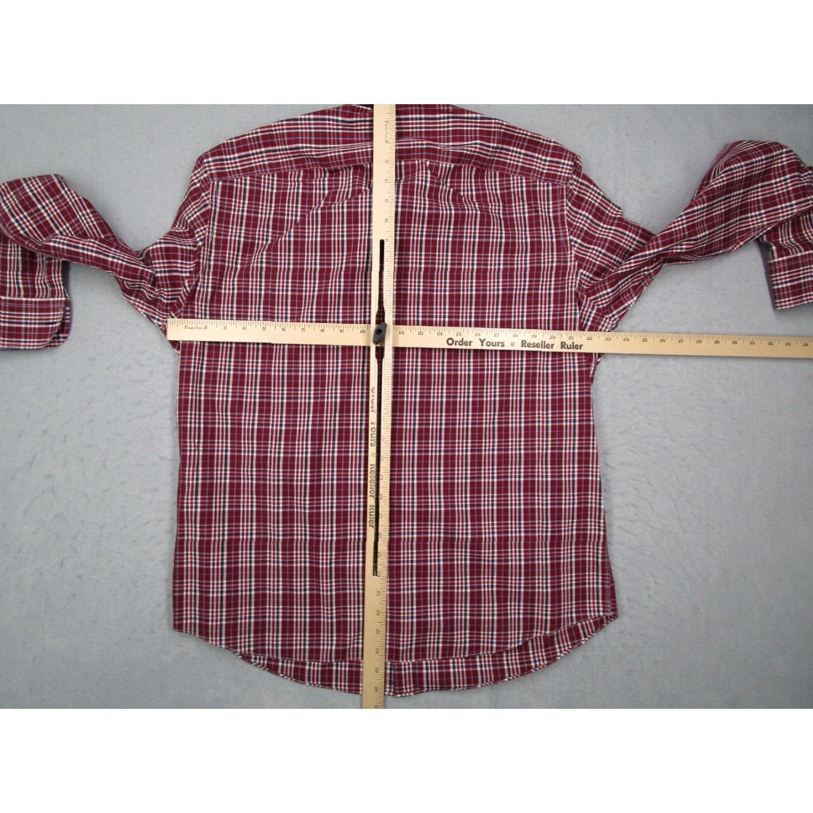UNTUCKit UNTUCKit Mens Extra Large Red Chevalier Twill Button Up Long Sleeve Shirt Wrinkle Free Size US XL / EU 56 / 4 - 5 Thumbnail