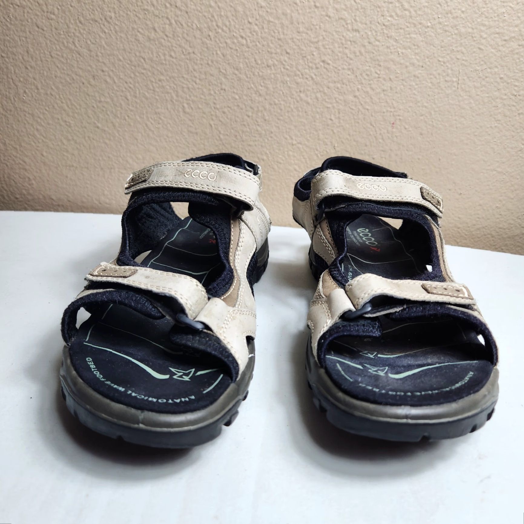 Ecco ECCO Offroad All Terrain Sandal Women Open Toe Beige/Black US 11-11.5 EU42 Size US 12 / IT 42 - 4 Thumbnail
