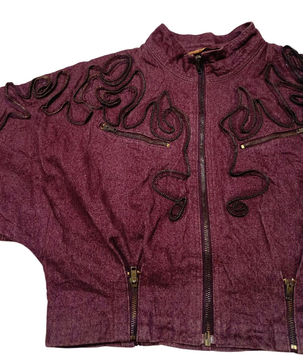 Isamu Katayama Backlash Archive Full Lace Western Maroon DenimJacket iron Multi Zip Size US L / EU 52-54 / 3 - 8 Thumbnail