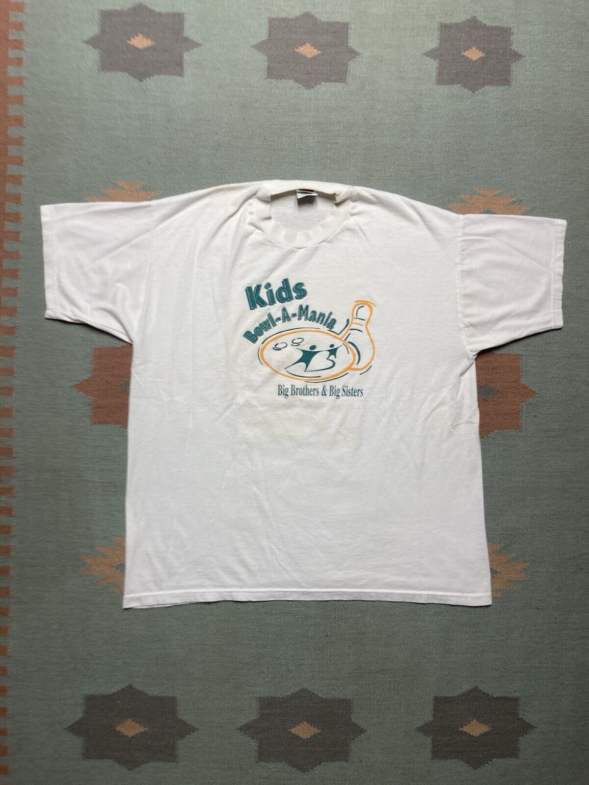 Fruit Of The Loom × Vintage VTG graphic tshirt kids bowl a mania big brothers sisters XL Size US XL / EU 56 / 4 - 1 Thumbnail