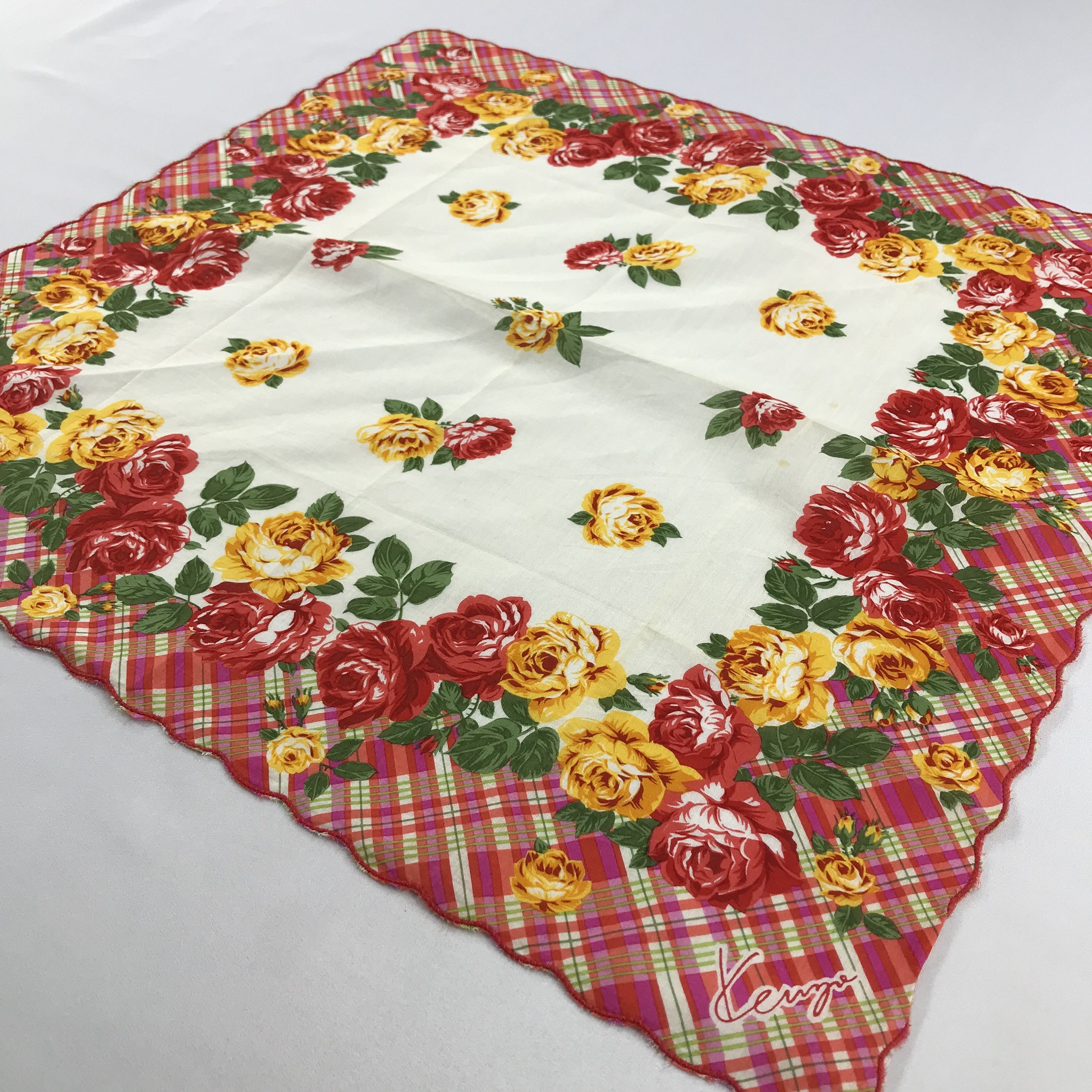 Kenzo × Vintage Kenzo Bandana / Handkerchief / Neckerchief - S2289 Size ONE SIZE - 2 Thumbnail