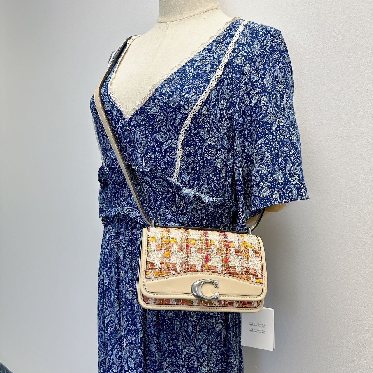 Coach Coach CP096 Bandit Crossbody Bag In Tweed IN Neutral Multi Size ONE SIZE - 1 Thumbnail