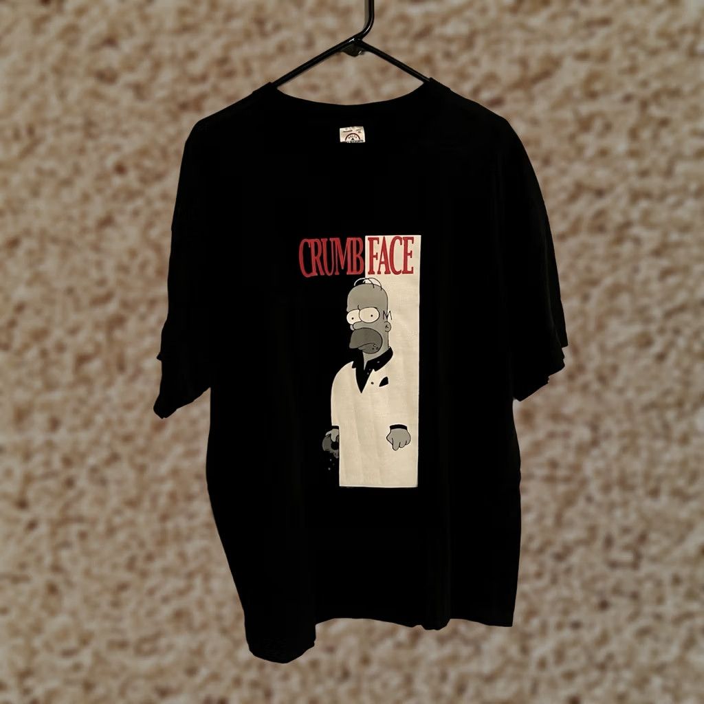 Delta VINTAGE The Simpsons Homer Scarface Crumbface Black T-Shirt Adult XLarge Size US XL / EU 56 / 4 - 1 Thumbnail