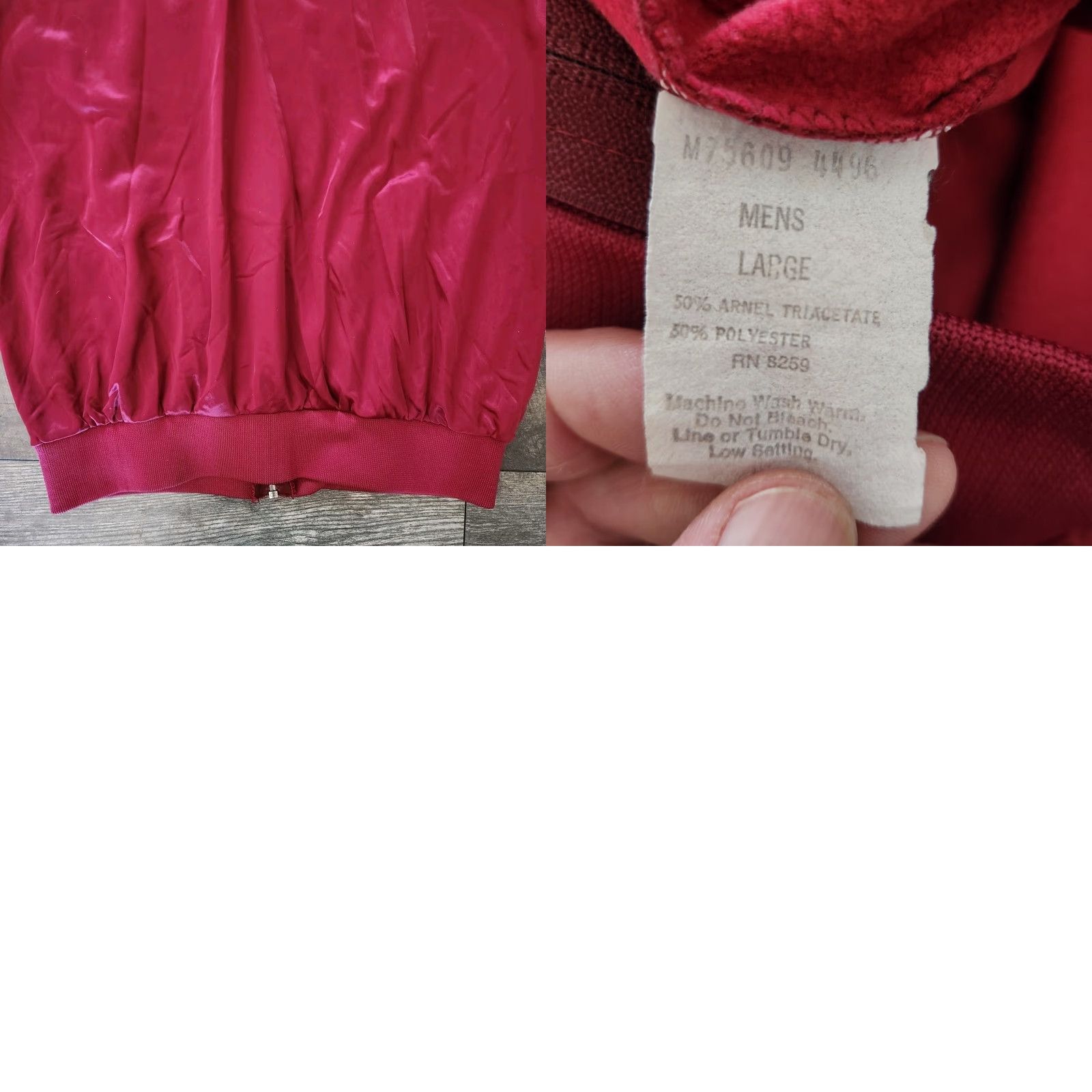 Pierre Cardin VINTAGE Pierre Cardin Track Jacket Mens L 80s Burgundy Red Striped Full Zip Short Sleeve Knit Polyester Size US L / EU 52-54 / 3 - 9 Thumbnail