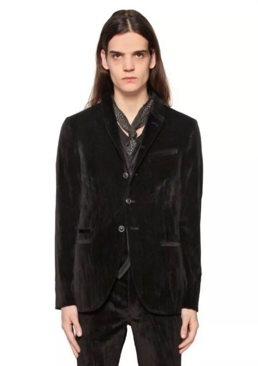 John Varvatos Crushed velvet jacket. Black. 50 Size US M / EU 48-50 / 2 - 10 Thumbnail