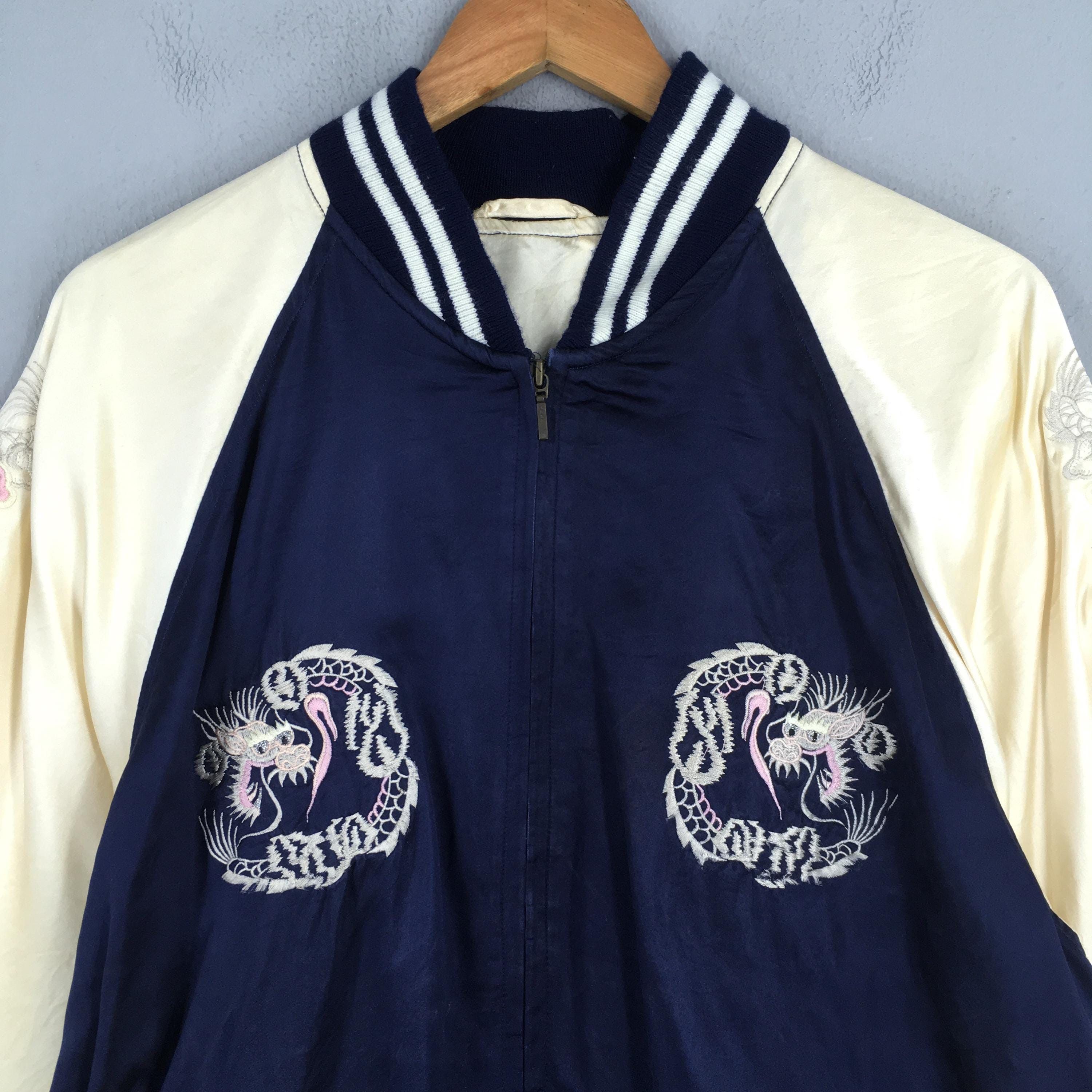 Japanese Brand Vintage 90's Sukajan Yokosuka Dragon Souvenir Jacket Large Size US L / EU 52-54 / 3 - 5 Thumbnail