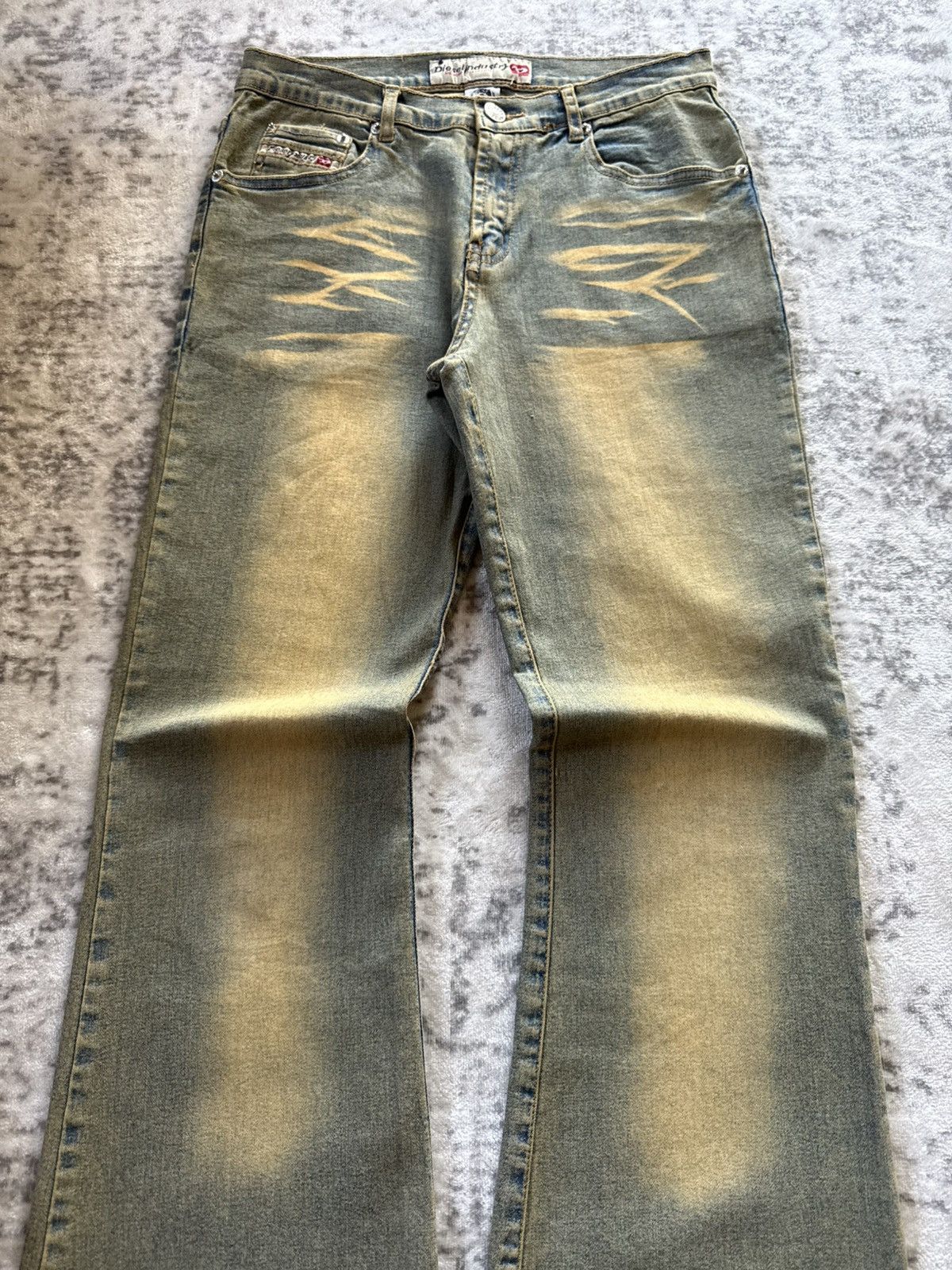 Diesel 2000s Diesel Mud Wash Flared Jeans Rare Size US 27 - 3 Thumbnail