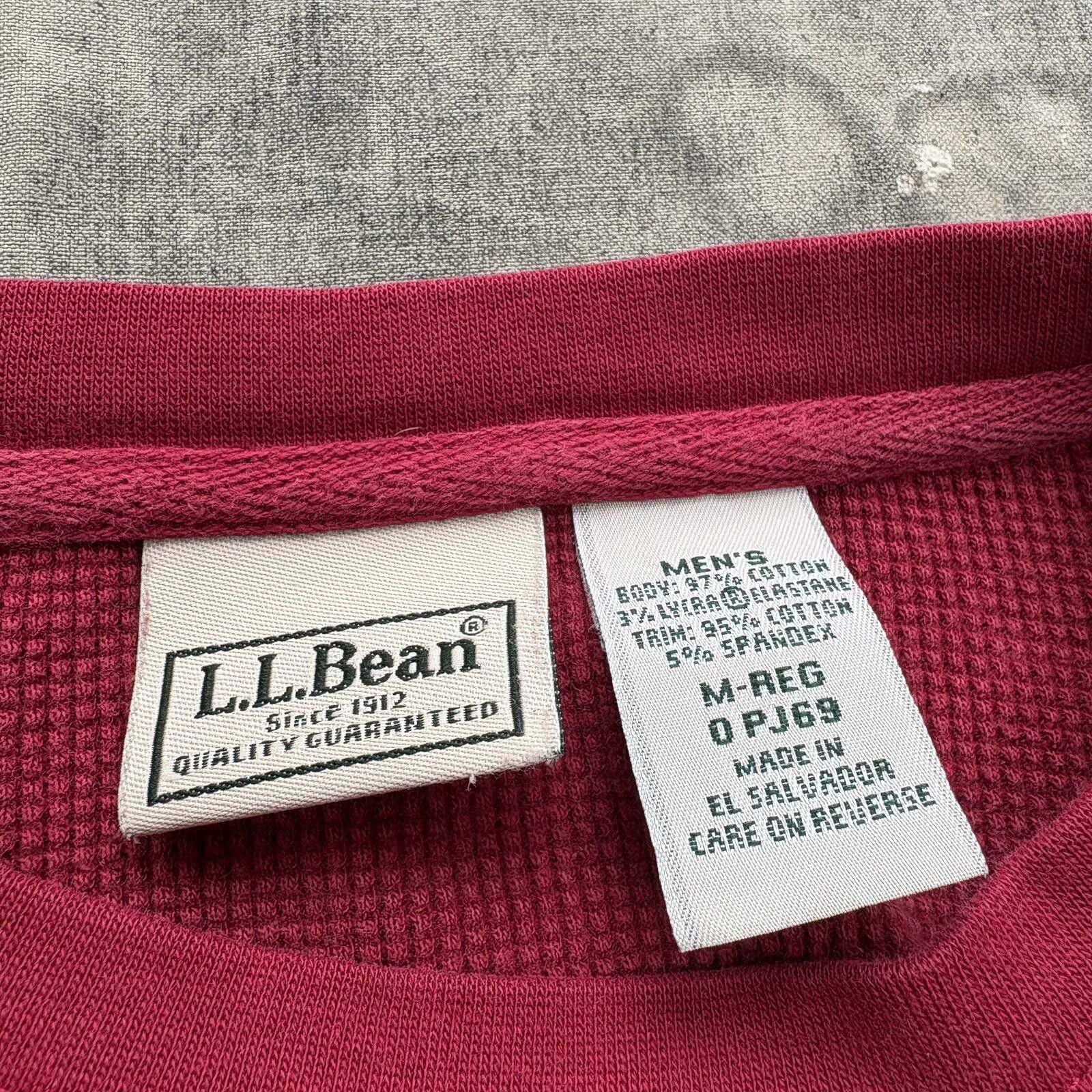 L.L. Bean Vintage Y2K Red L.L. Bean Tree Thermal Waffle Knit Shirt Size US M / EU 48-50 / 2 - 3 Thumbnail