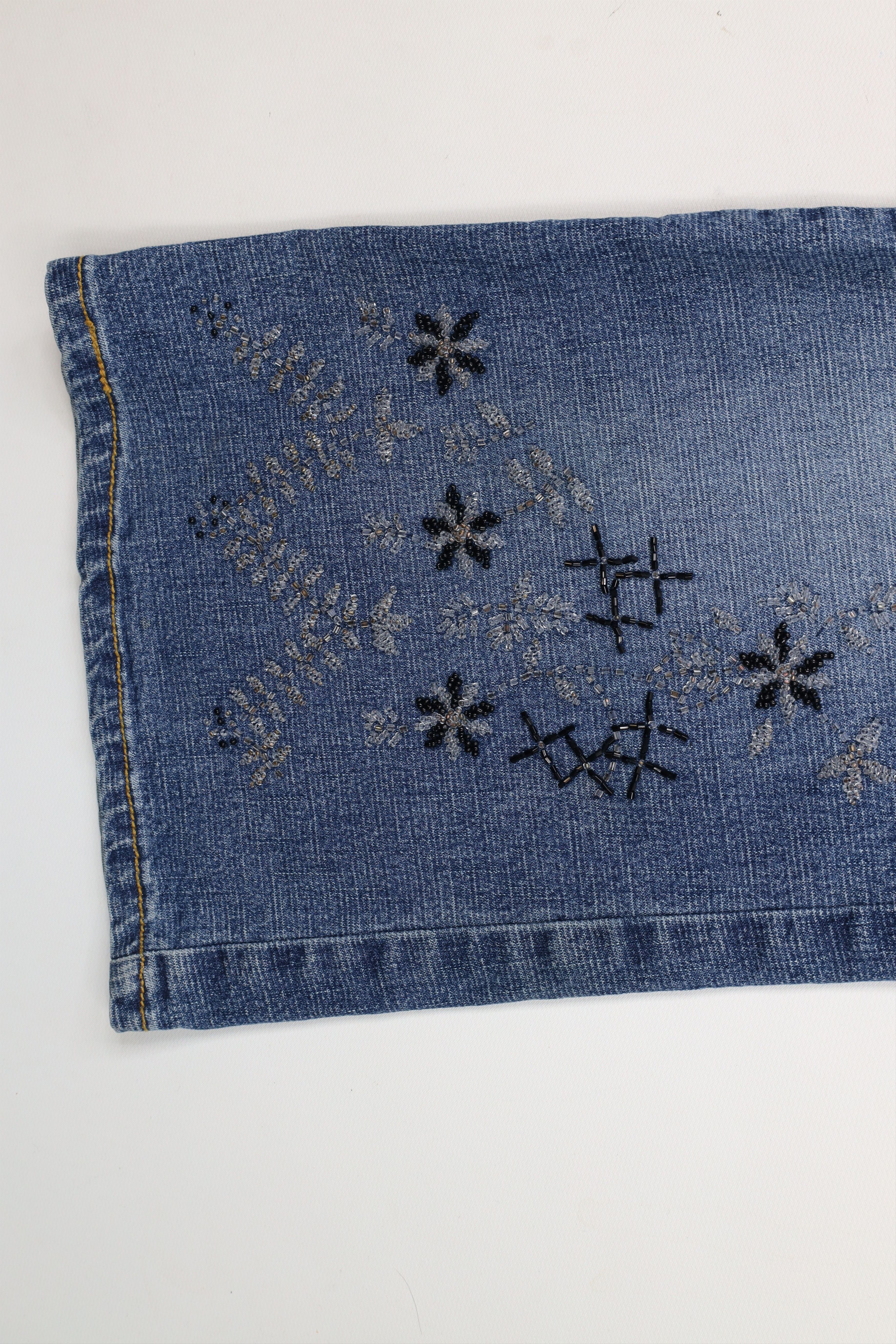 Vintage Vintage 90s Y2K Streetwear Babydoll Flared Wide Leg Jeans Size 30" / US 8 / IT 44 - 5 Thumbnail