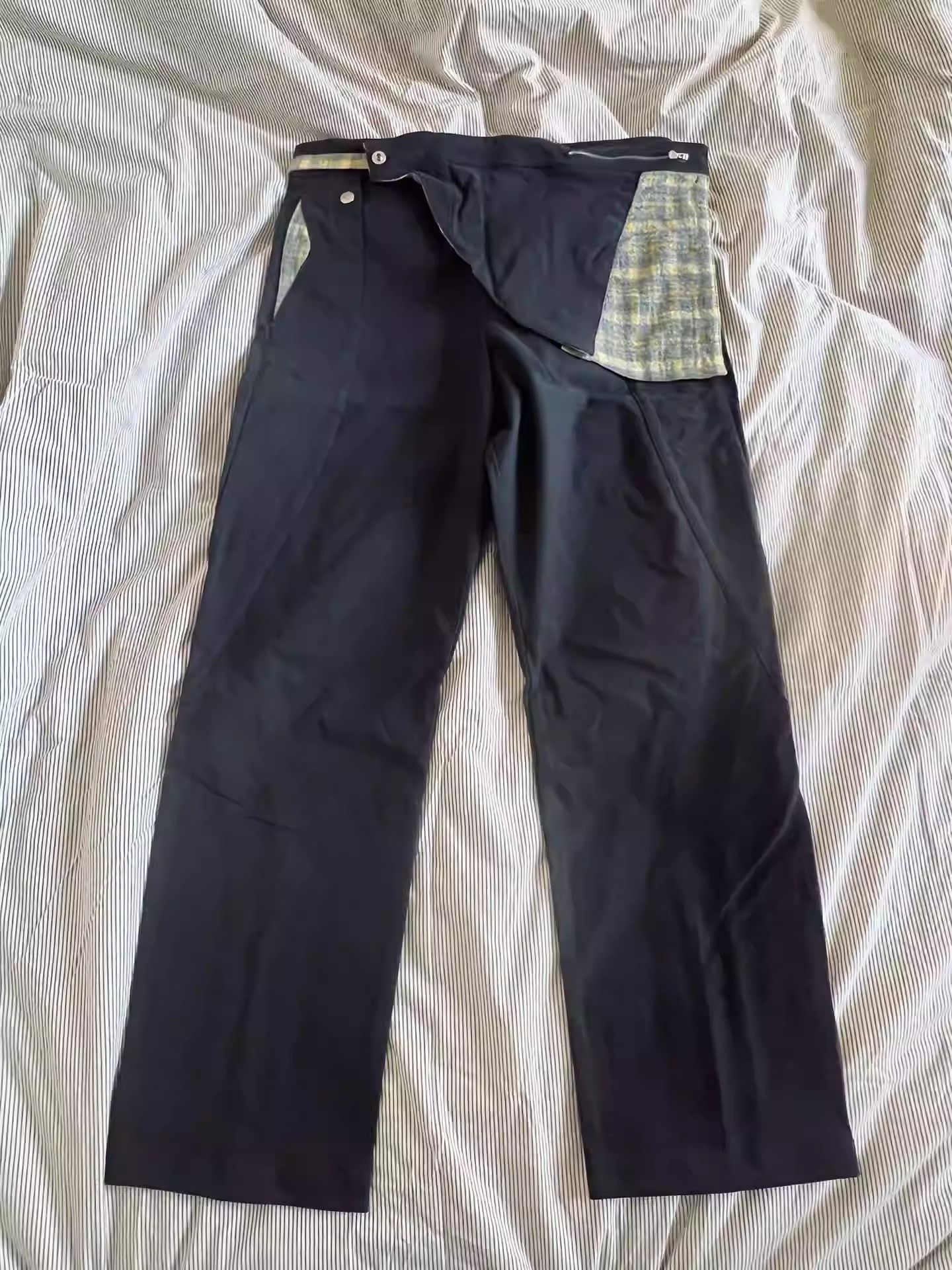 Kiko Kostadinov 22aw/22fw wide-leg pants with back zipper/open leg Size US 32 / EU 48 - 2 Thumbnail