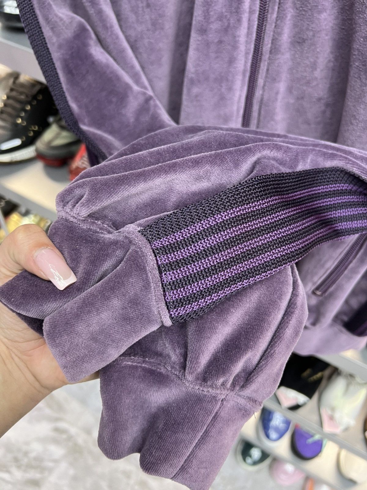 Needles Neddles Purple Zipper Track Sweatshirt Size US XL / EU 56 / 4 - 10 Thumbnail