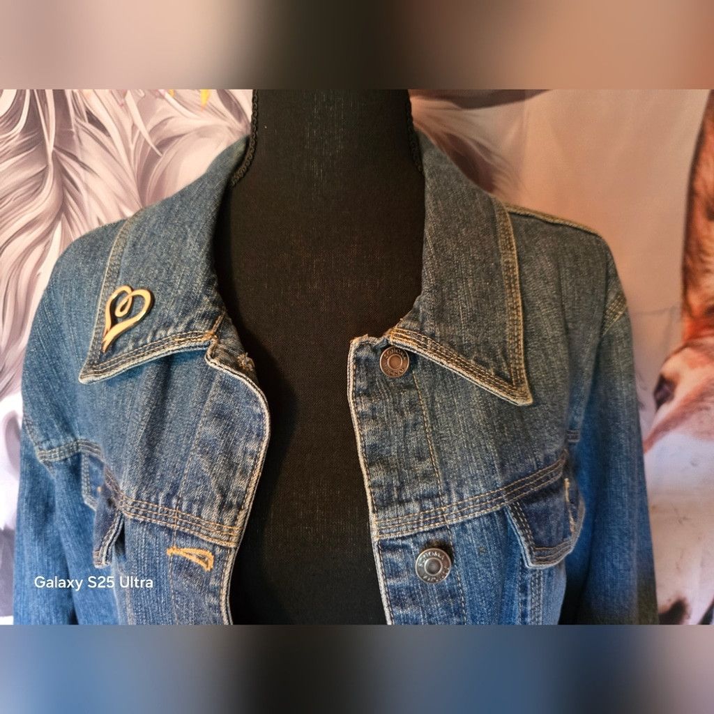 Sonoma Sonoma Denim Jacket with Heart Pin Size XXL / US 16-18 / IT 52-54 - 4 Thumbnail