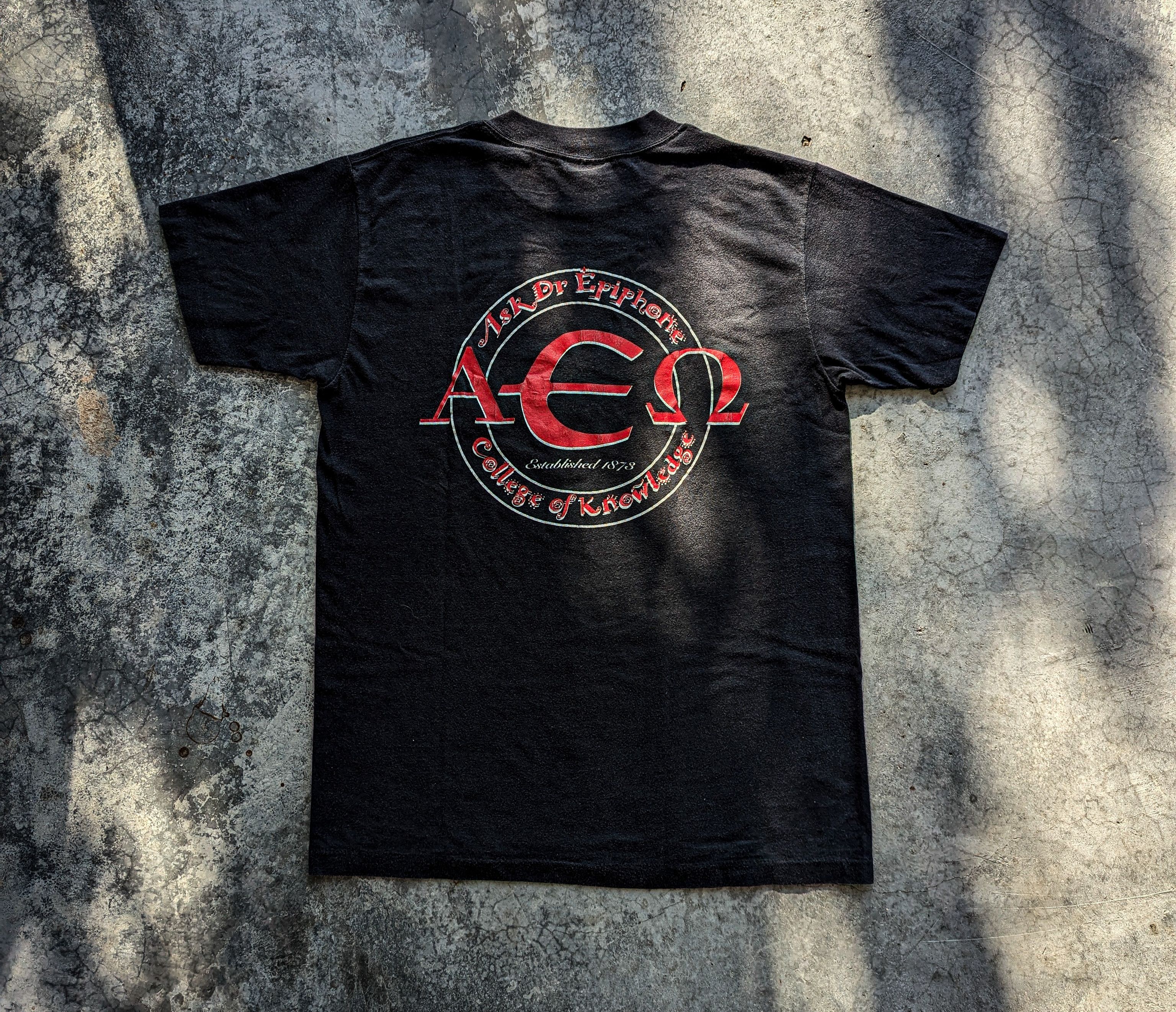 Vintage Vintage 80's Dr. Epiphone Alpha Epi Omega Tshirt Size US L / EU 52-54 / 3 - 6 Thumbnail