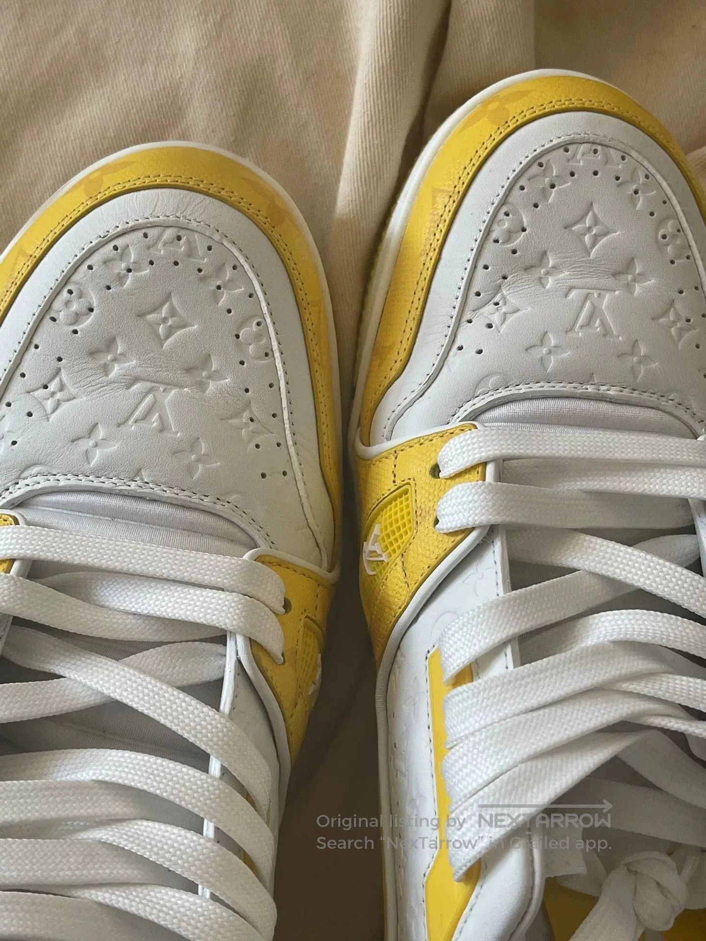 Louis Vuitton lv trainer运动鞋 in yellow and white. Size US 8.5 / EU 41-42 - 2 Thumbnail