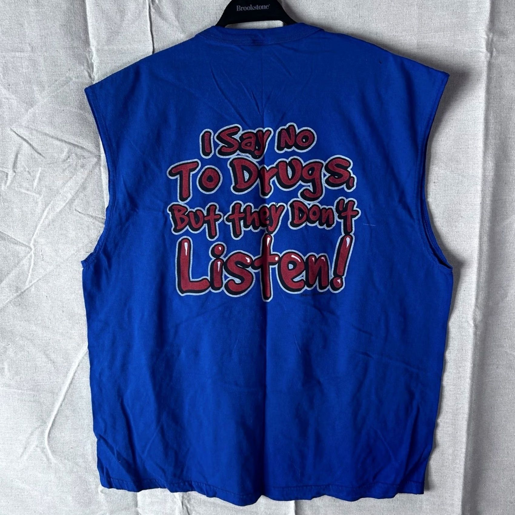 Jerzees VINTAGE Jerzees Do The Dewb Key West FL Muscle Tee Shirt Blue 2XL Humor Mens Size US XXL / EU 58 / 5 - 3 Thumbnail
