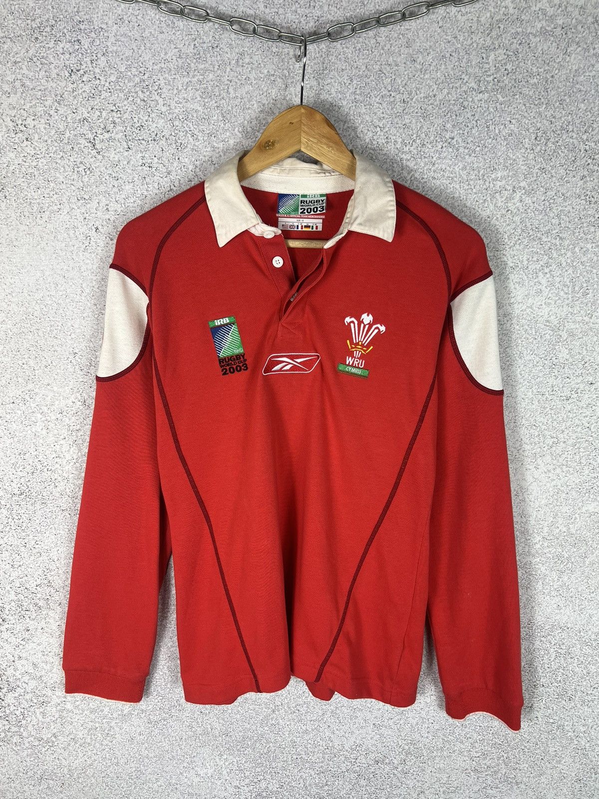 Reebok Vintage Reebok WRU Wales Rugby Union 2003 World Cup Jersey Size US S / EU 44-46 / 1 - 1 Thumbnail