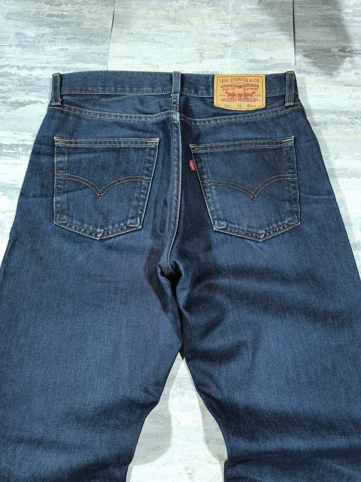 Levi's Vtg Levis 521 32x31 Navy Blue Straight Leg Faded Size US 32 / EU 48 - 3 Thumbnail
