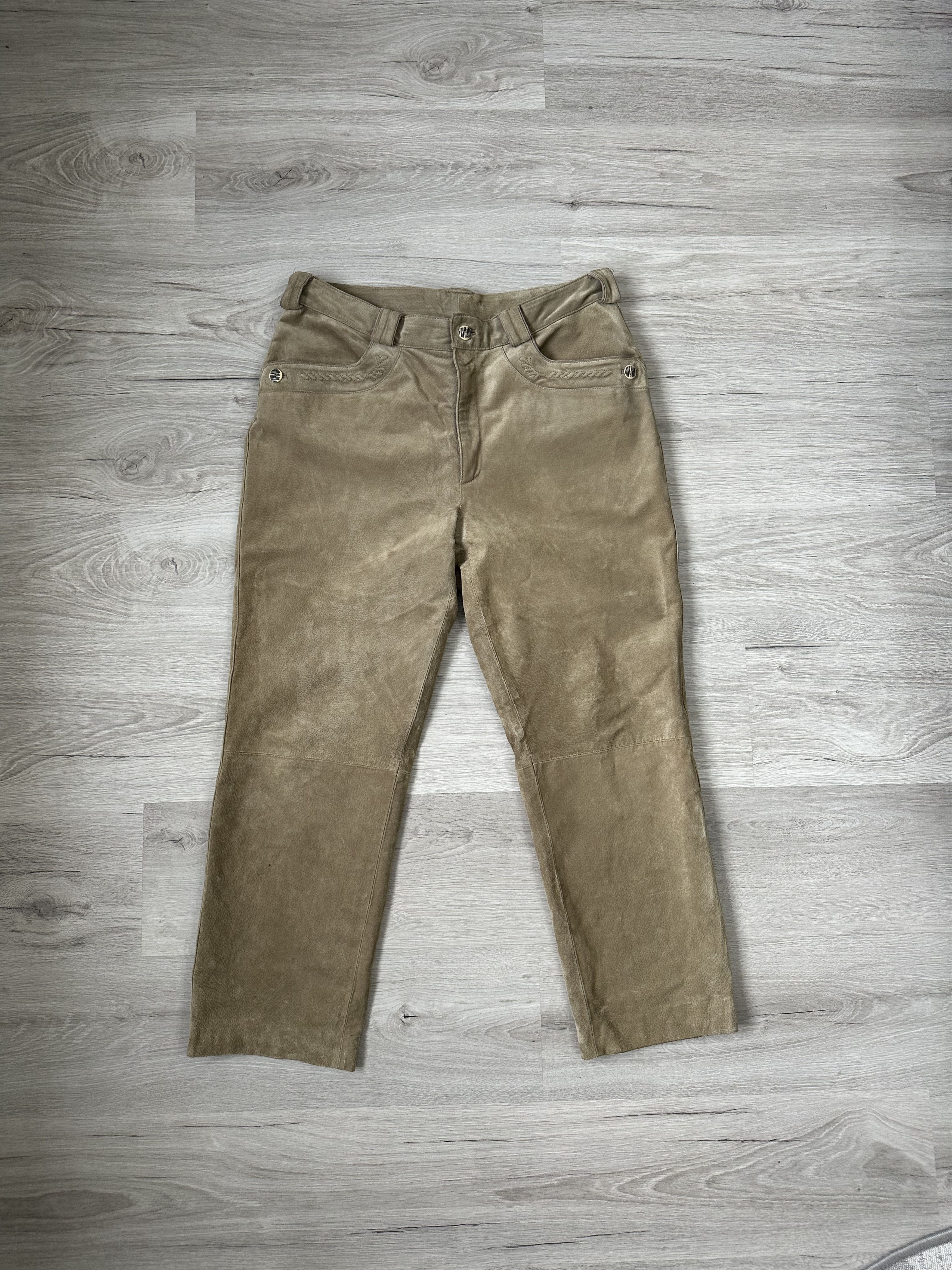 Leather × Vintage Leather Men’s Cowboy JCC Pants Bike Moto Y2K Size US 36 / EU 52 - 3 Thumbnail