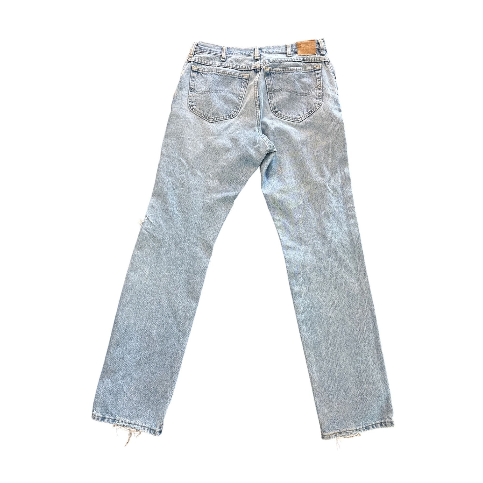 Lee Vintage 90s Lee Light Wash Distressed Mens Jeans 34x34 Made Size US 34 / EU 50 - 4 Thumbnail