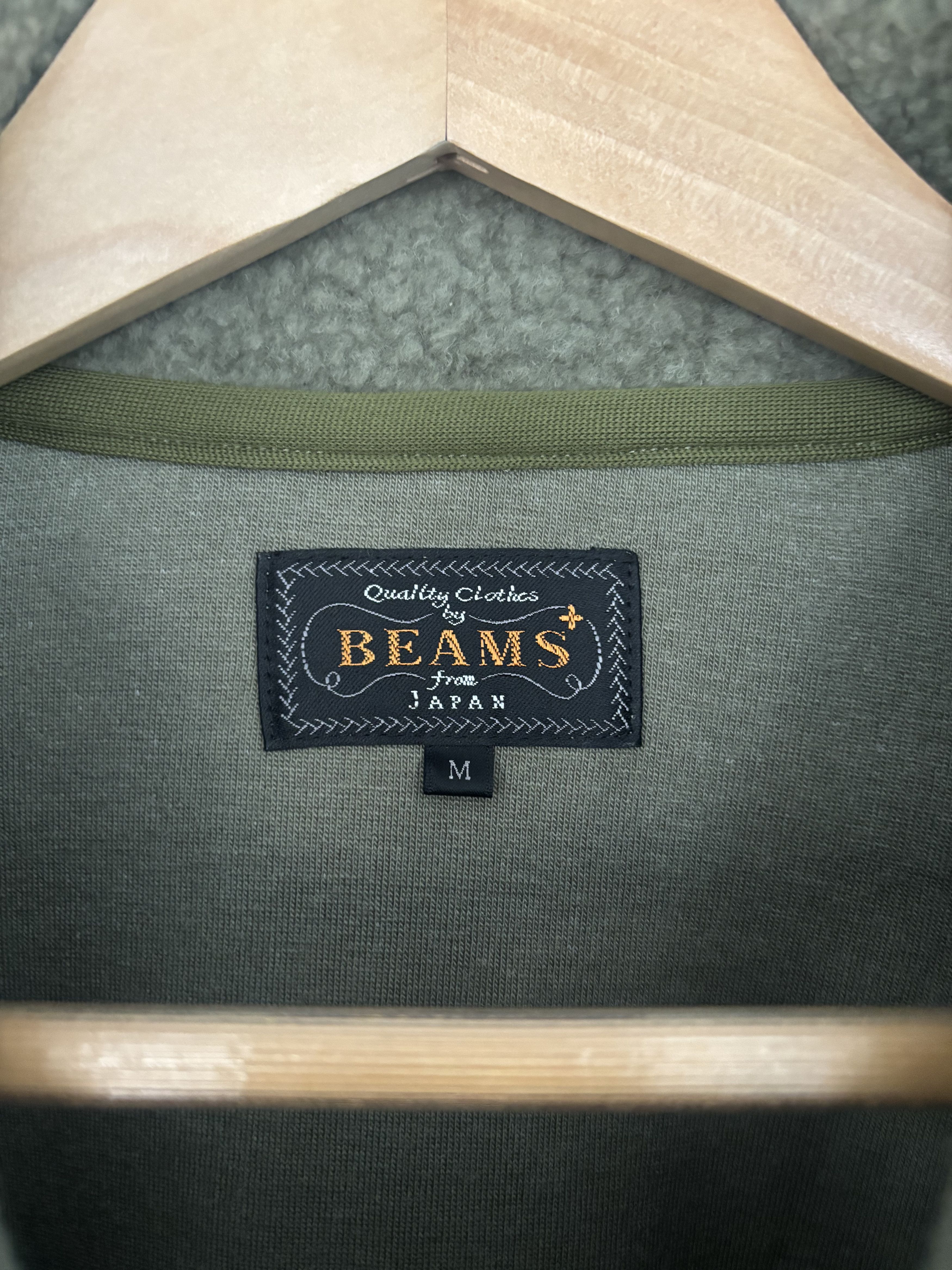 Beams Plus Raglan sleeve Polar fleece Quarter zip pullover Size US M / EU 48-50 / 2 - 3 Thumbnail