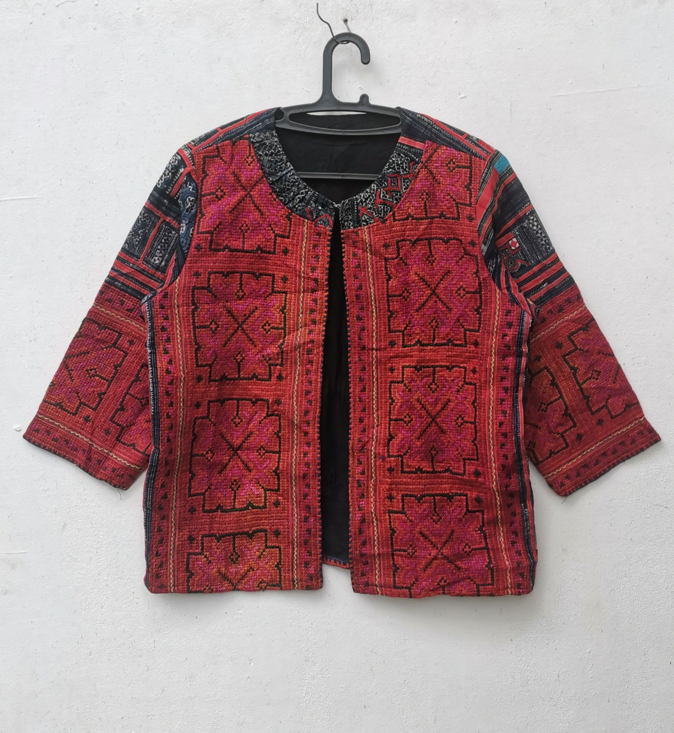 Japanese Brand × Vintage Rare vintage jacket stylish cardigan patchwork Size M / US 6-8 / IT 42-44 - 1 Thumbnail