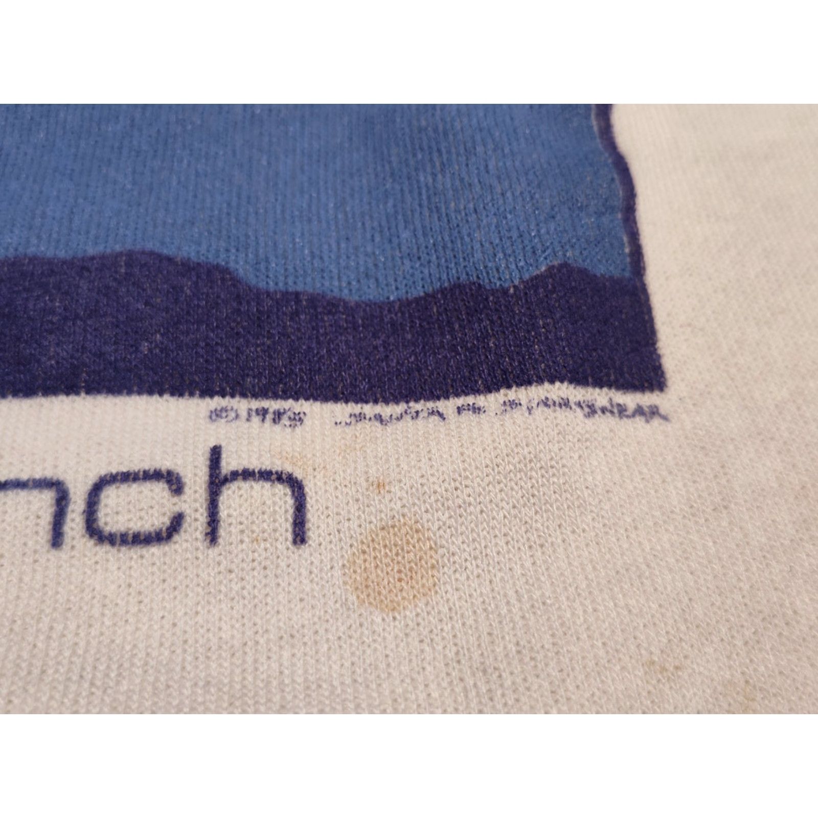 Hanes VINTAGE Hanes 80s Crewneck Sweatshirt Unisex Adults Small Fleece Ivory Outdoor Hiking Activewear Size S / US 4 / IT 40 - 4 Thumbnail