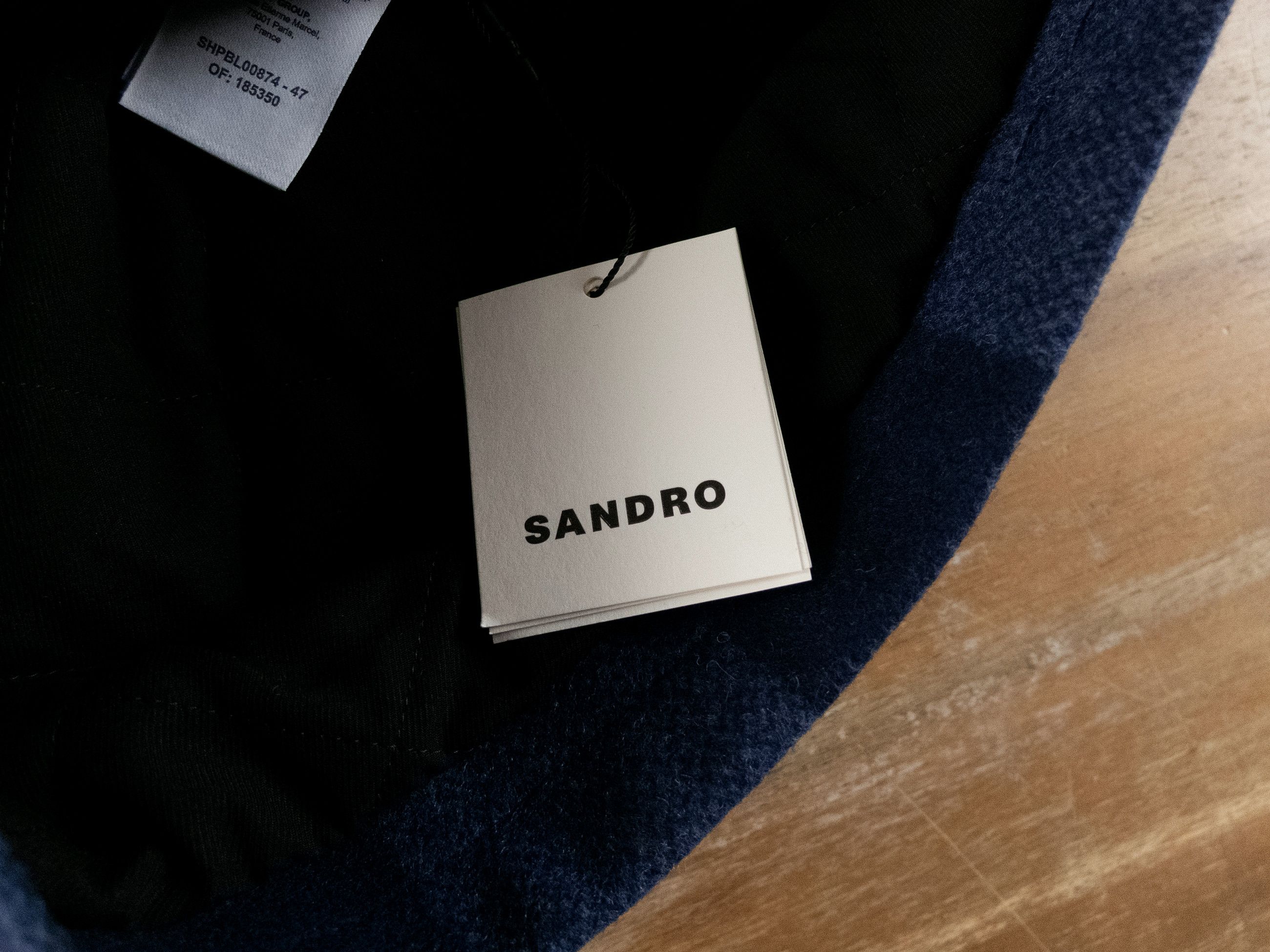 Sandro SANDRO Paris blue checkered light padded wool jacket Medium Size US M / EU 48-50 / 2 - 8 Thumbnail