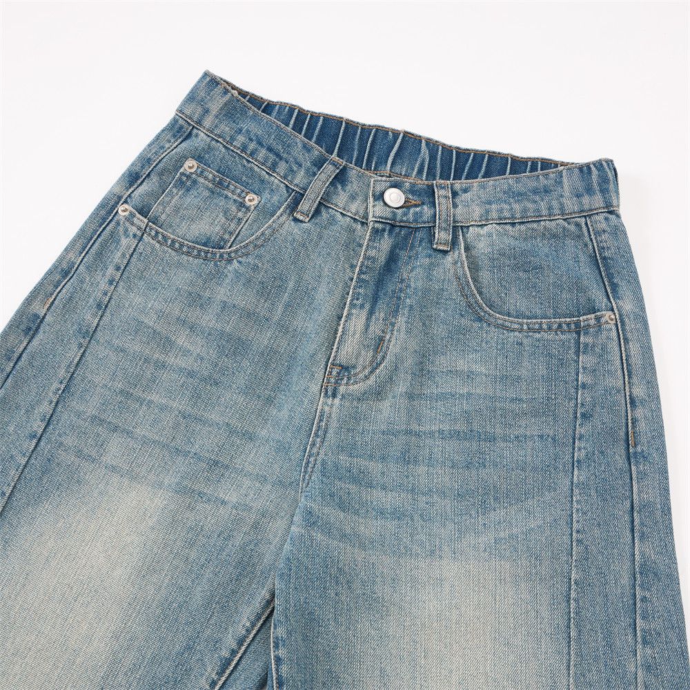 Vintage Punk retro washed distressed scimitar jeans for men Size US 32 / EU 48 - 3 Thumbnail