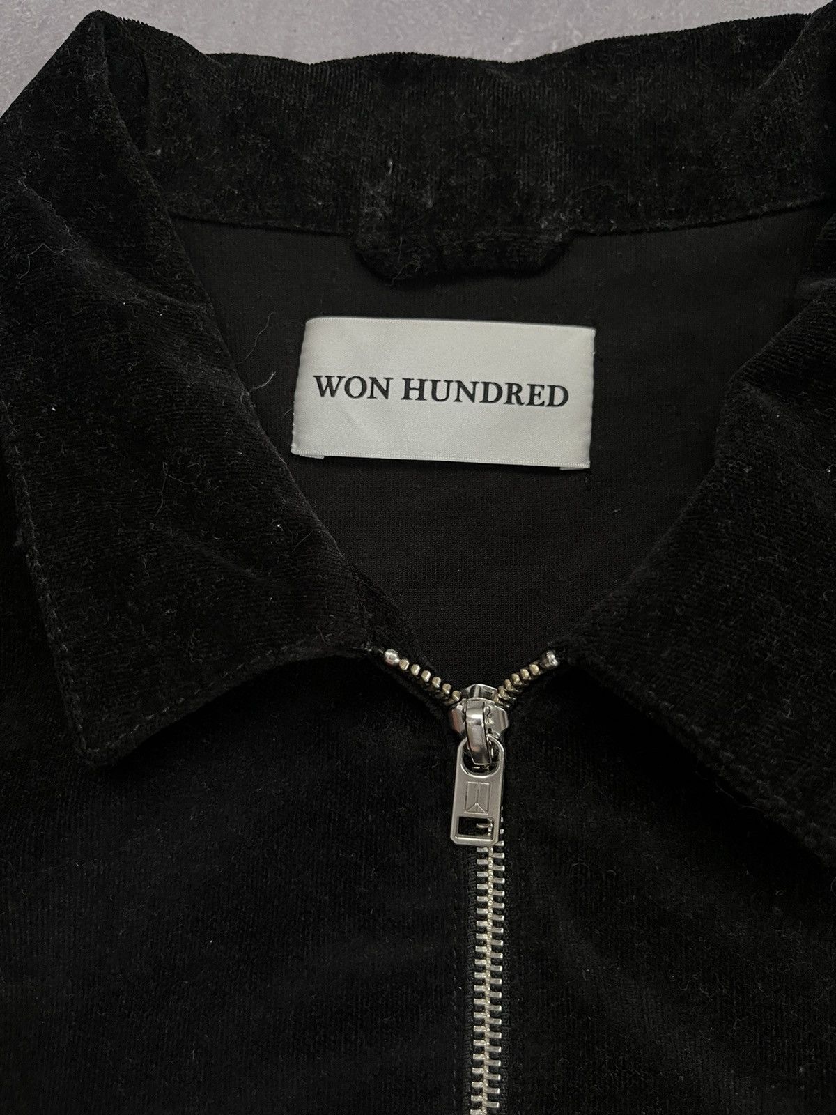 Won Hundred Won Hundred Jeremy Velvet 1 Jacket Black 52 Big Logo 1981 Size US L / EU 52-54 / 3 - 6 Thumbnail