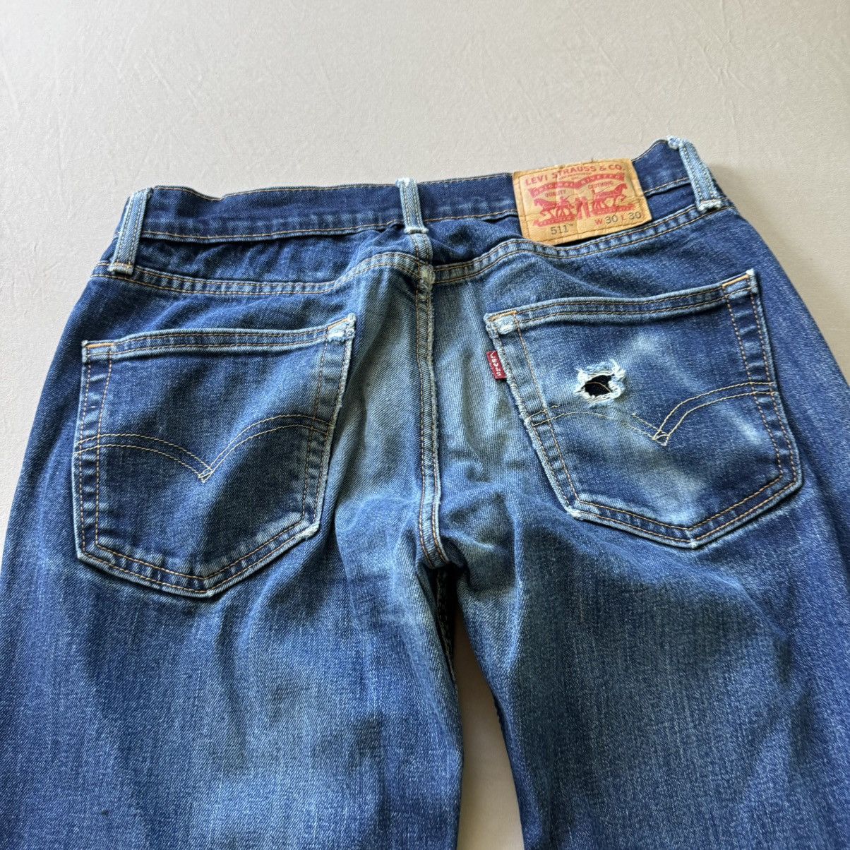 Levi's Levi's 511 Slim-Fit Straight-Leg Distressed Jeans Size US 30 / EU 46 - 5 Thumbnail