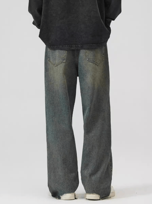 Japanese Brand × Jean Retro washed straight oversized ripped baggy jeans Size US 32 / EU 48 - 4 Thumbnail